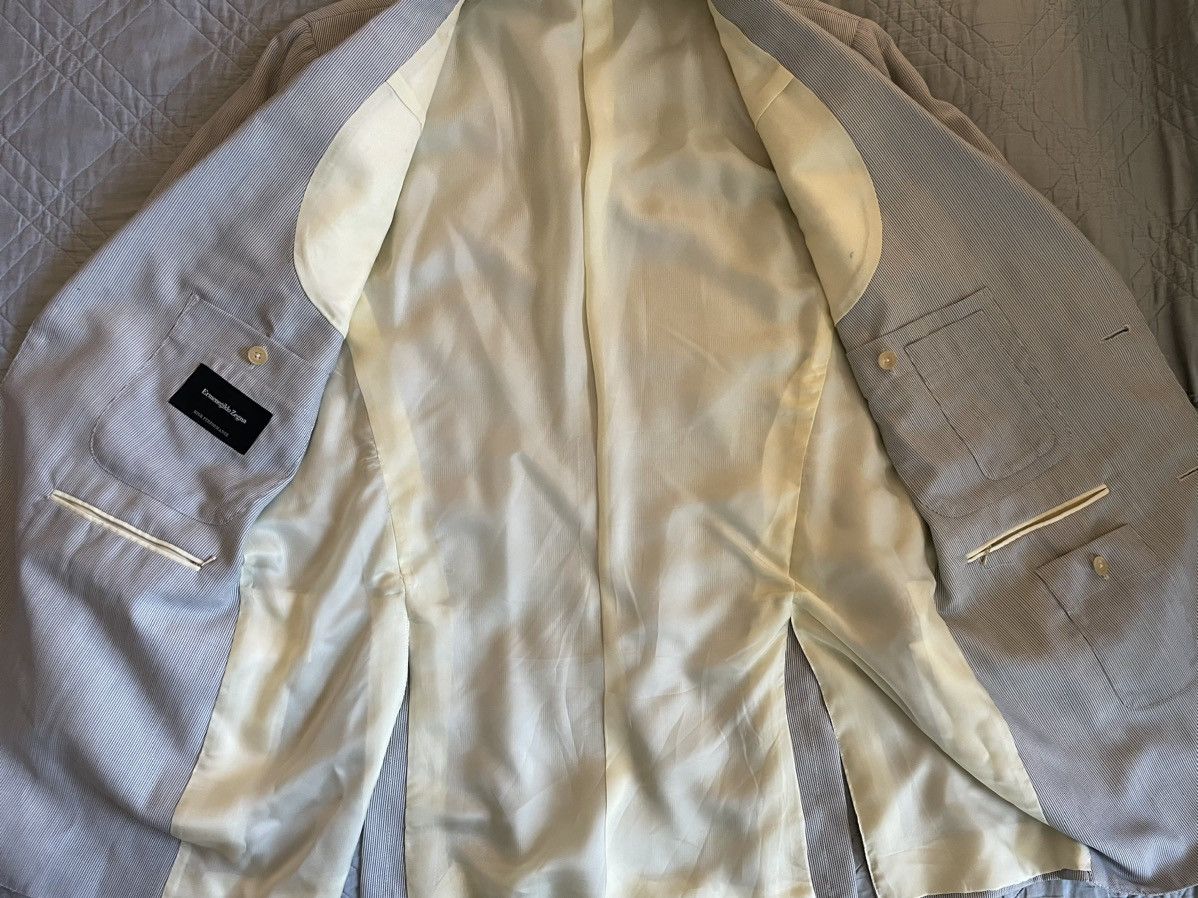 Ermenegildo Zegna Subtle Stripe Travel Jacket Size 44R - 8 Thumbnail