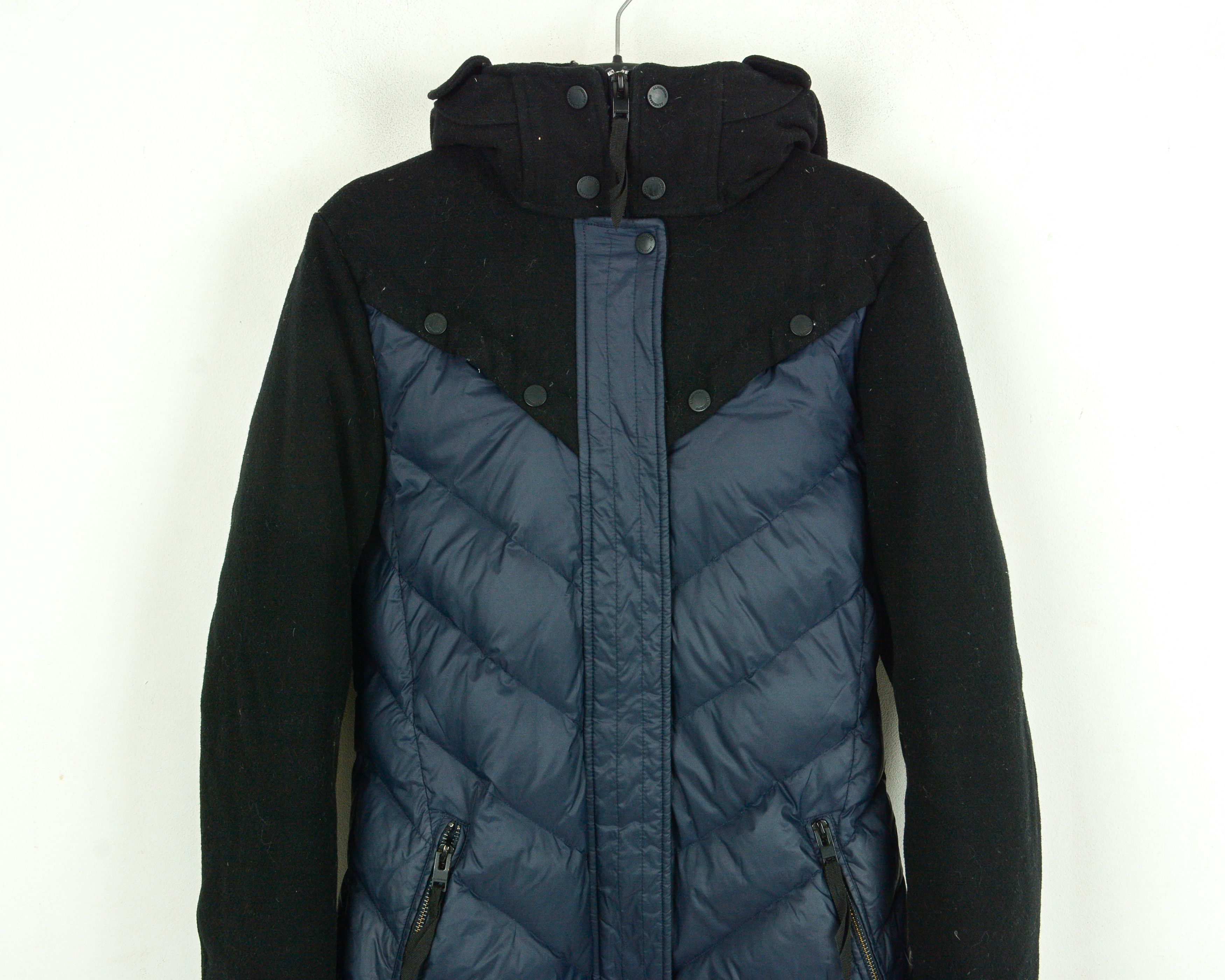 J.Lindeberg Women S Wool Down Long Coat Hooded Parka Padded Jacket Size S / US 4 / IT 40 - 2 Thumbnail