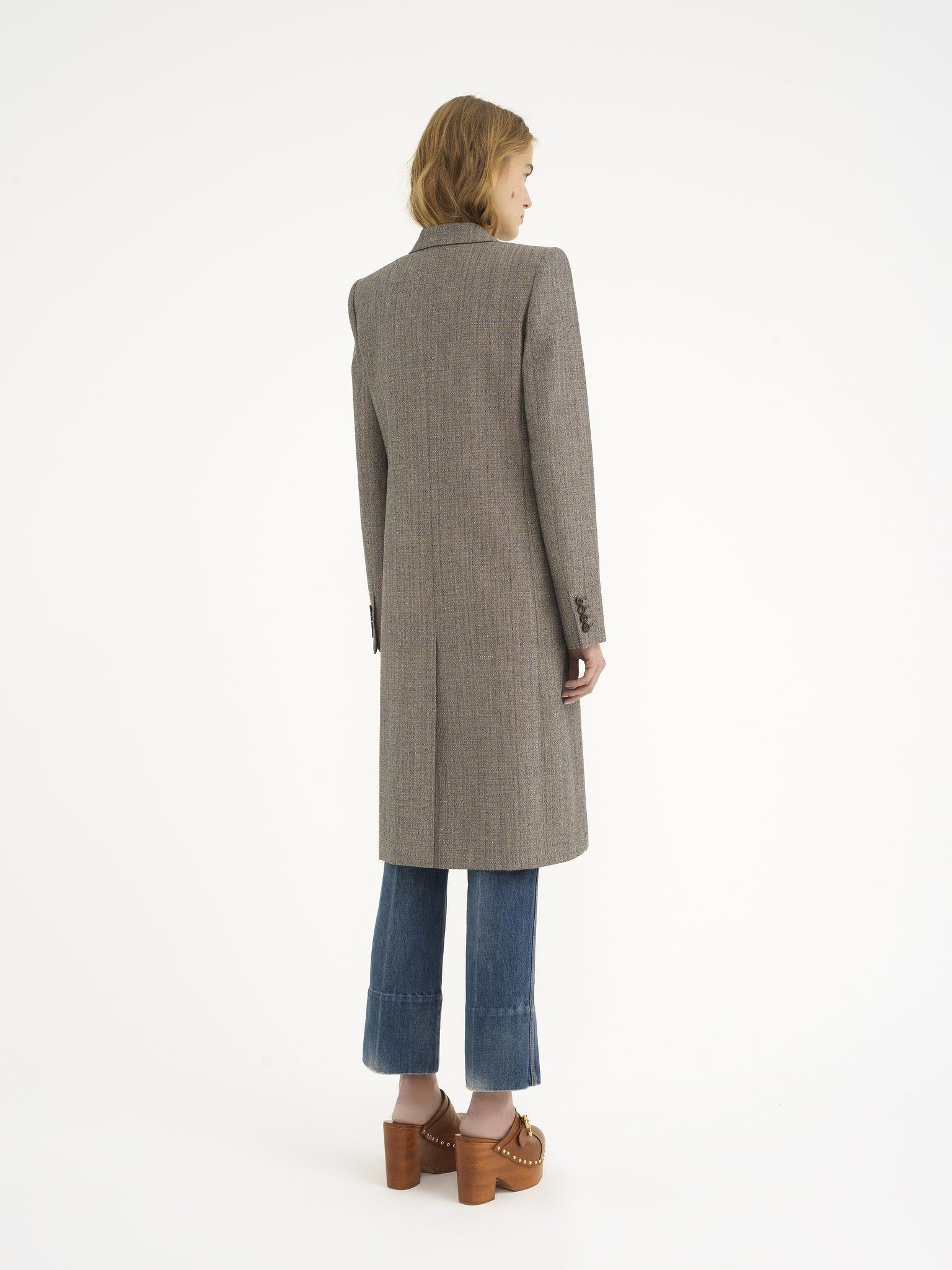 Chloe o1loc1c11025 Tailored Coat in Black & White Size M / US 6-8 / IT 42-44 - 4 Thumbnail