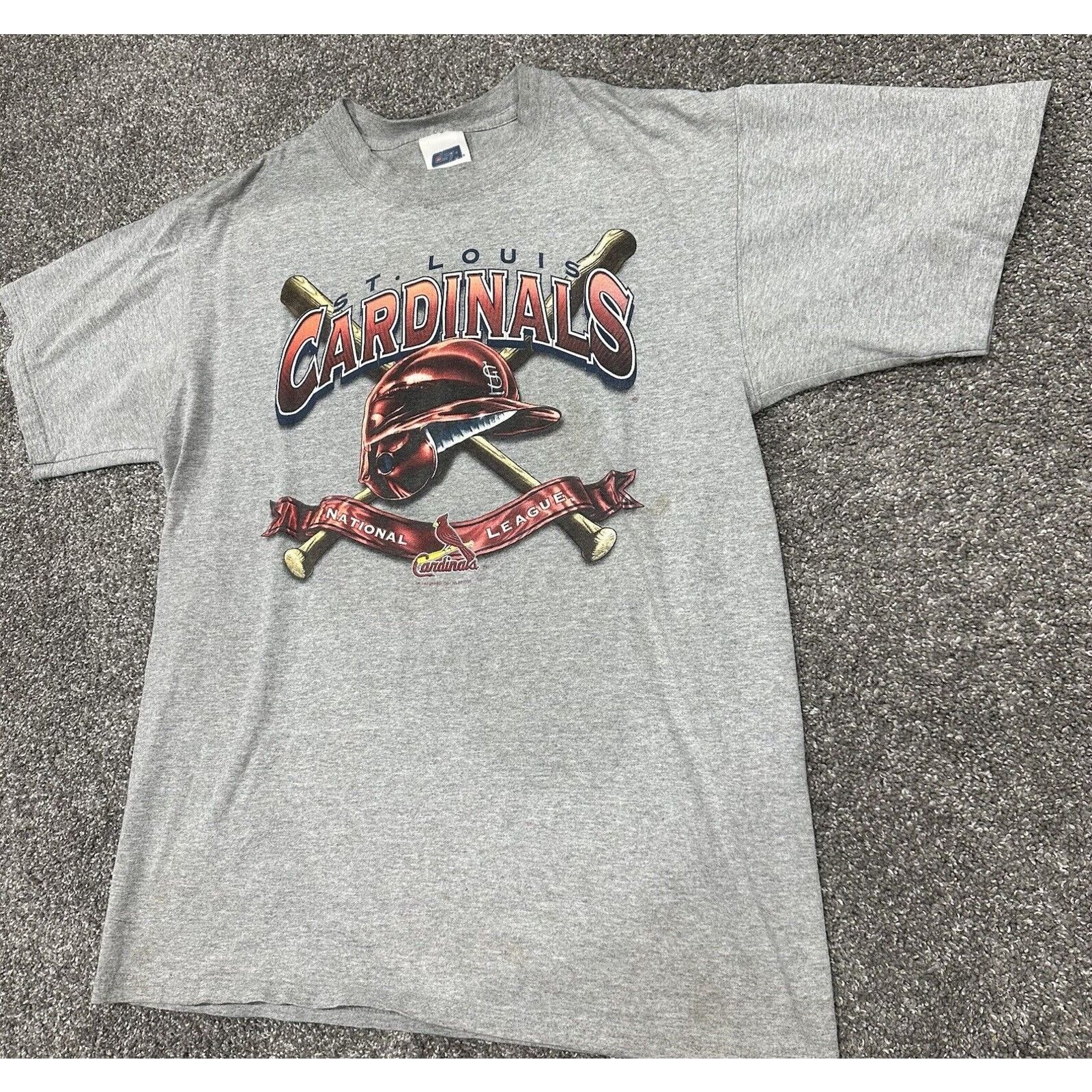 CSA Vtg St. Louis Cardinals Grey T Shirt National League Size M Size US M / EU 48-50 / 2 - 17 Thumbnail