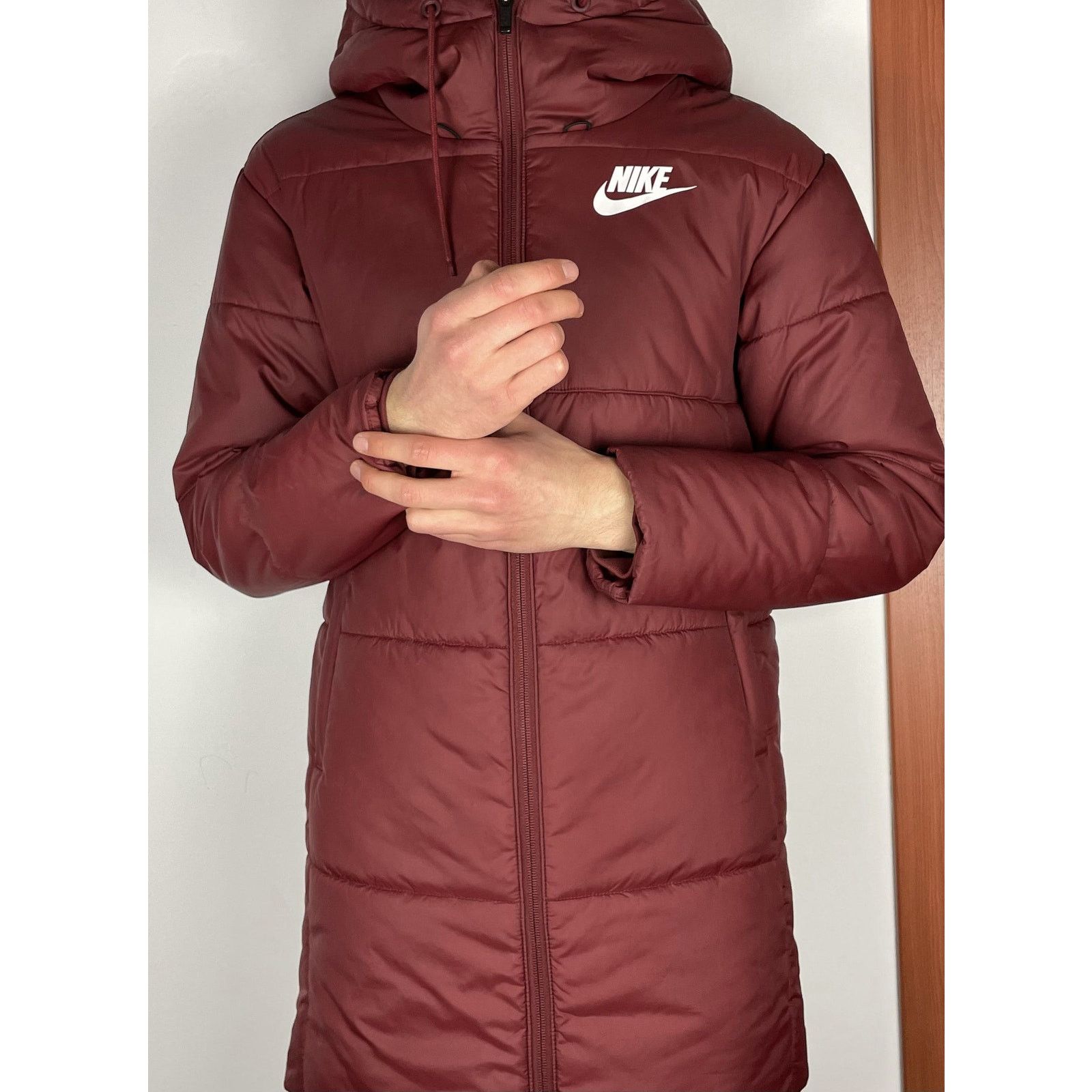 Nike Nike Sportswear Women's Maroon Synthetic Fill Puffer Coat XS Size XS / US 0-2 / IT 36-38 - 2 Thumbnail