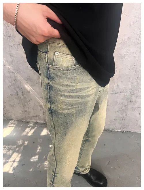 VIBE punk washed faded grunge flared jeans Size US 32 / EU 48 - 4 Thumbnail