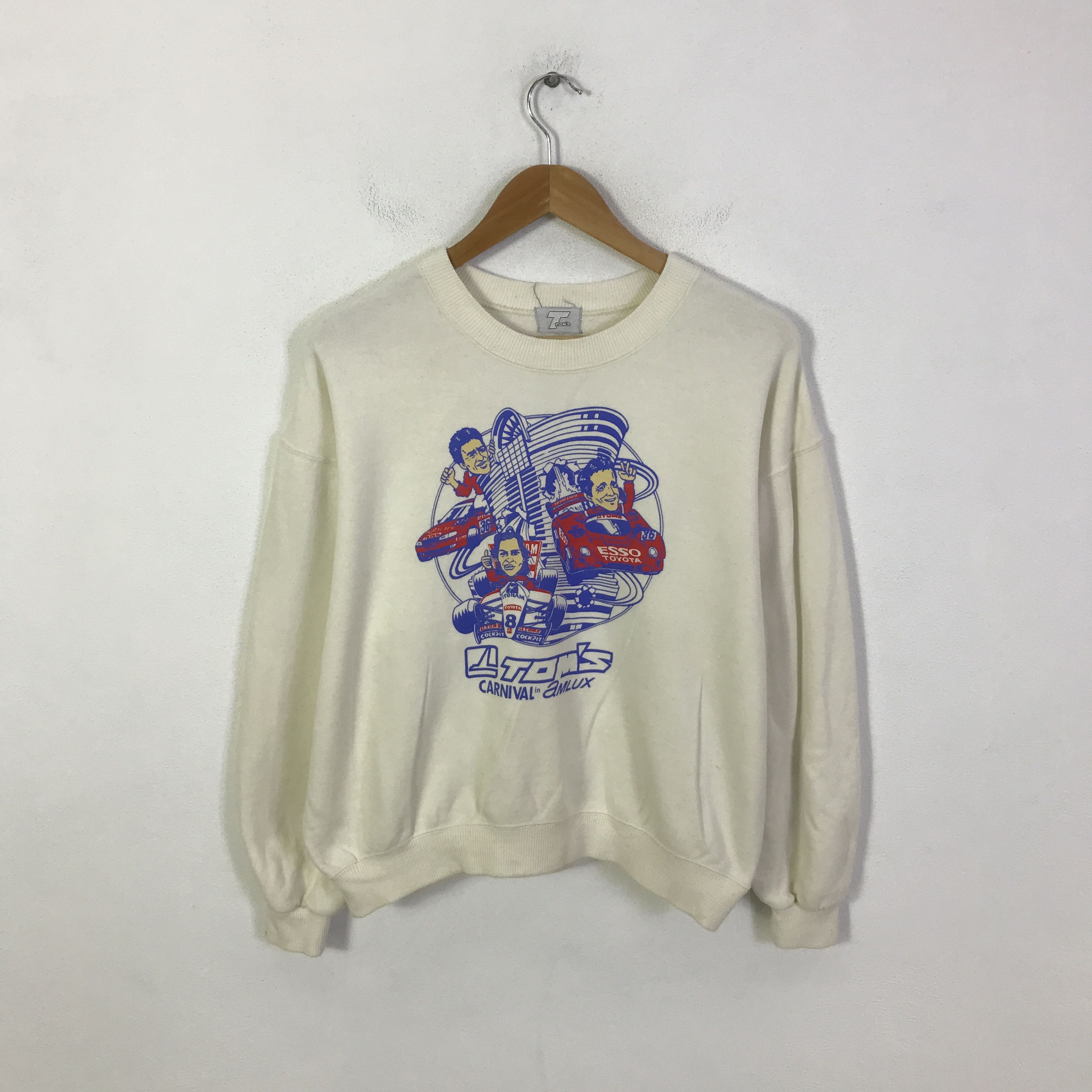Toms Vintage Tom's Racing Toyota sweatshirt K96B13 Size US L / EU 52-54 / 3 - 1 Thumbnail