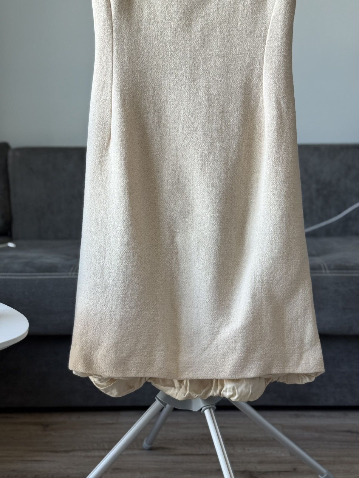 Bottega Veneta RRP $1,900+ Bottega Veneta White Wool Silk Blend Midi Dress Size S / US 4 / IT 40 - 5 Thumbnail