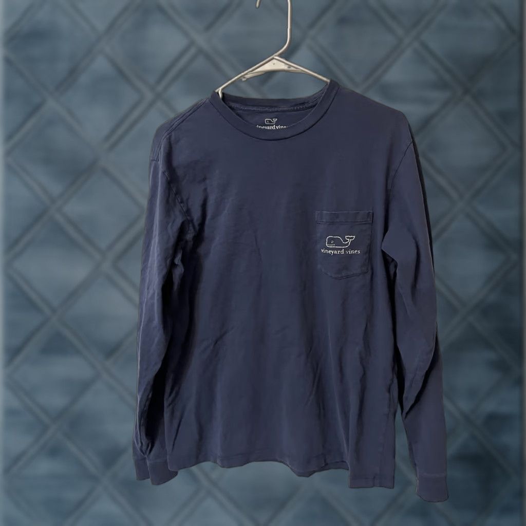 Vineyard Vines Vineyard Vines Logo T-Shirt Long Sleeve Men Small Navy Blue Tee Logo Shirt Size US S / EU 44-46 / 1 - 1 Thumbnail