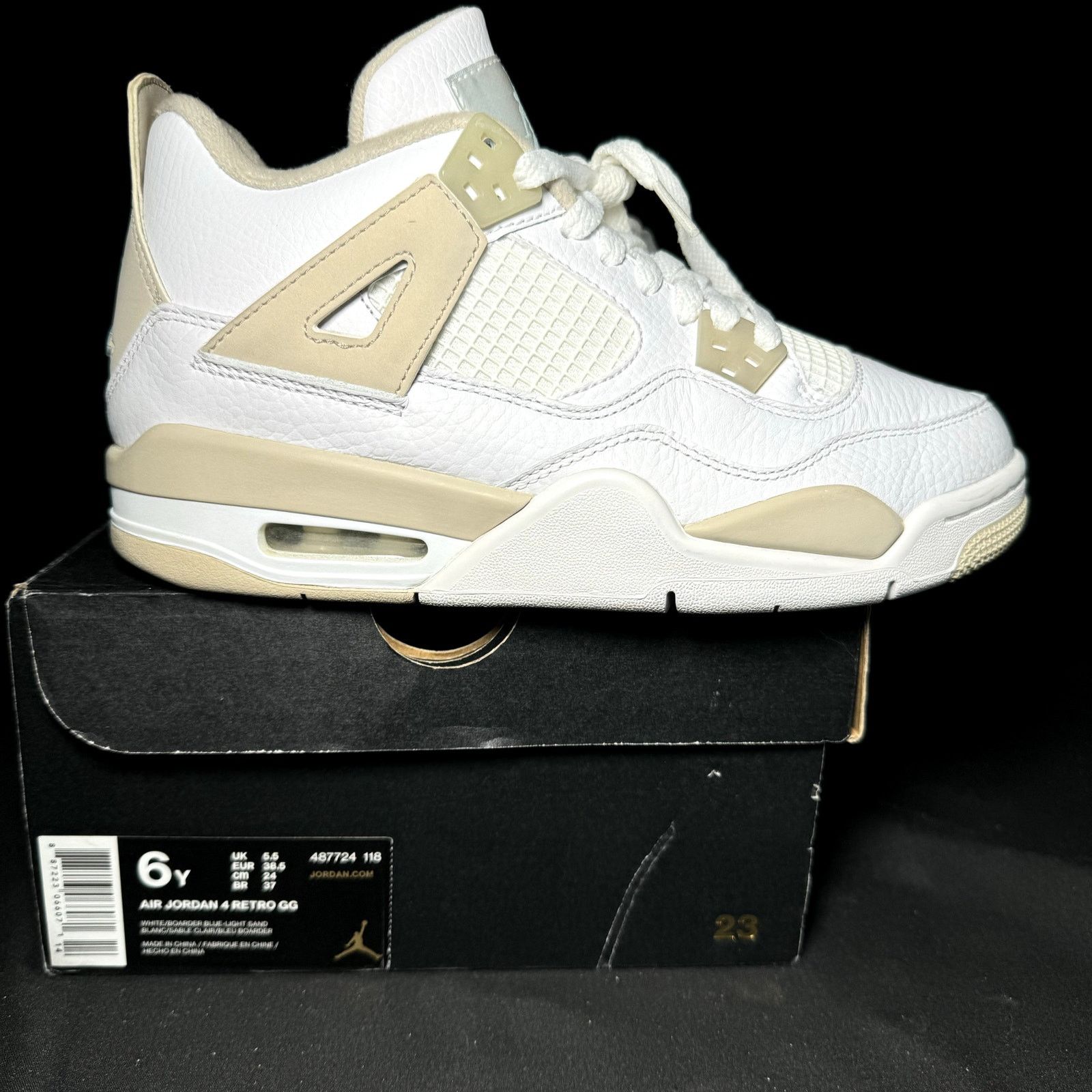Jordan Brand × Nike Size 6 - Nike Air Jordan 4 Retro GS Linen 2017 Men's Shoes Size US 6 / EU 39 - 1 Thumbnail