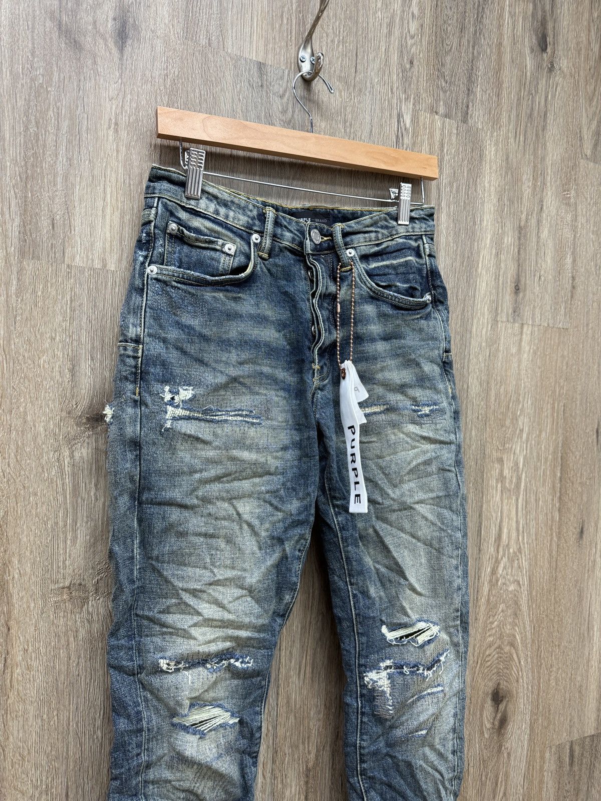 Purple Purple Brand Blue Denim Jeans Size US 29 - 3 Thumbnail