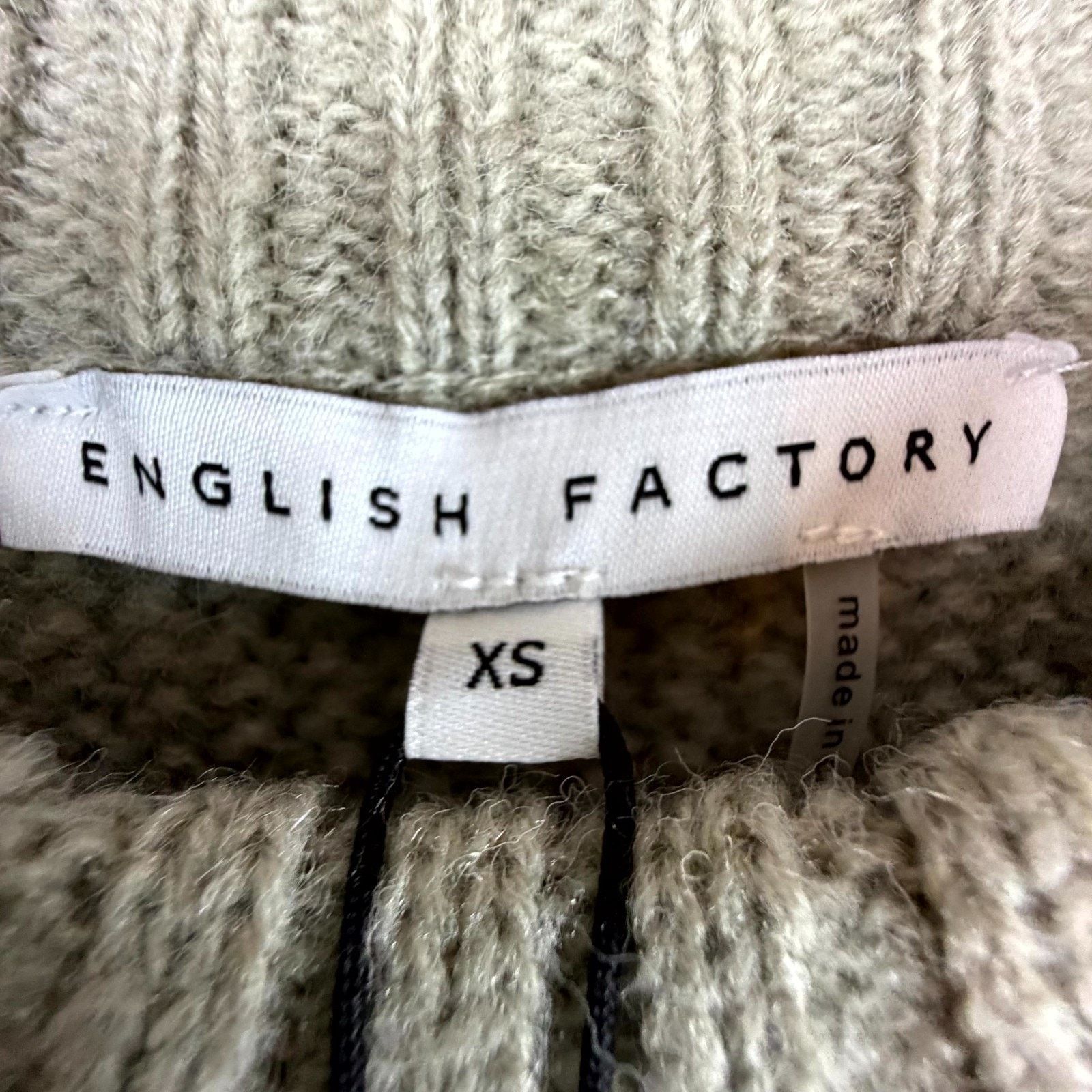 English Factory English Factory Fuzzy Knit Sweater XS Heather Gray Eyelet Size XS / US 0-2 / IT 36-38 - 3 Thumbnail