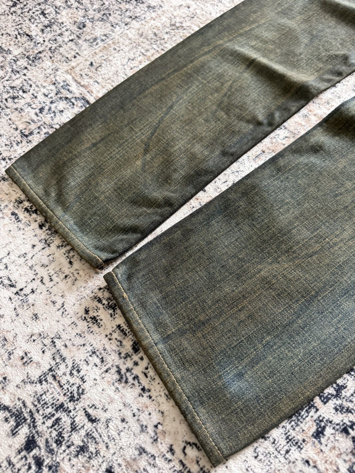 Le Grande Bleu (L.G.B.) Vintage Wrangler Gun Pocket Mud Wash Jeans Size US 30 / EU 46 - 18 Thumbnail