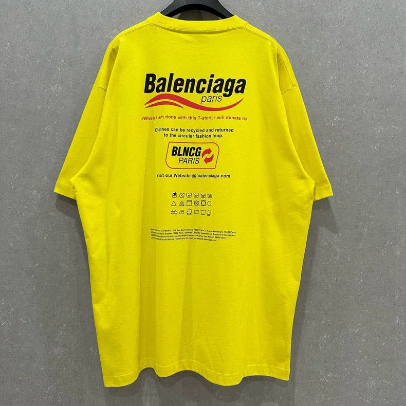 Balenciaga Balenciaga Yellow environmental protection short sleeve Size US XXS / EU 40 - 2 Thumbnail