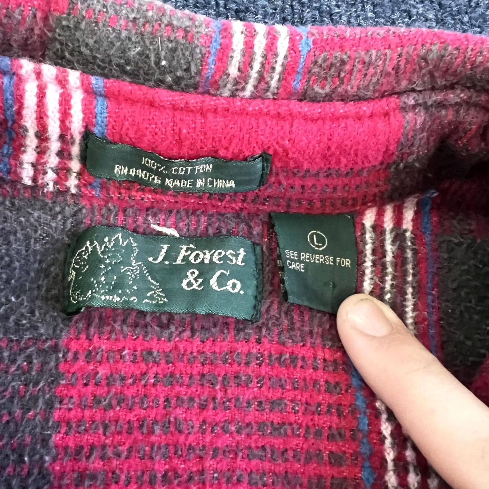 Vintage VINTAGE J Forest & Co Shirt Mens Large Red Plaid Flannel Button Front Long Sleeve Size US L / EU 52-54 / 3 - 2 Thumbnail