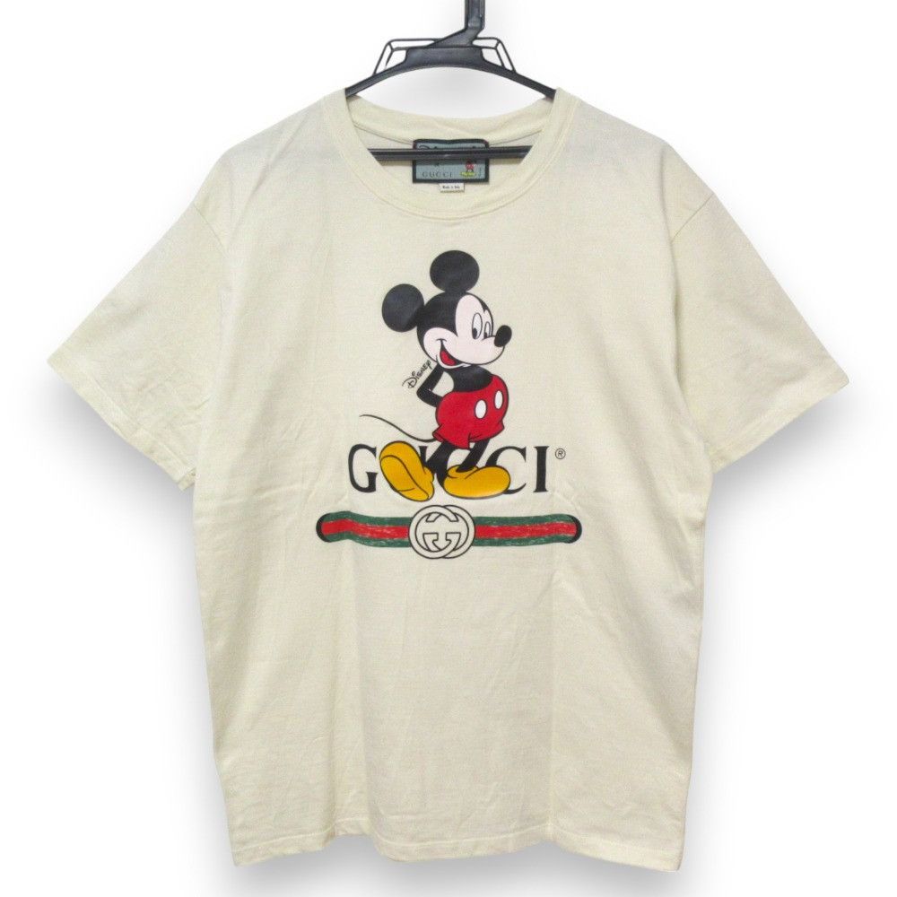 Gucci Gucci Gucci Disney Collaboration Logo Print T-shirt Cotton T-Shirts 565806 XJB66 DUTY FREE for USA Size ONE SIZE - 1 Thumbnail