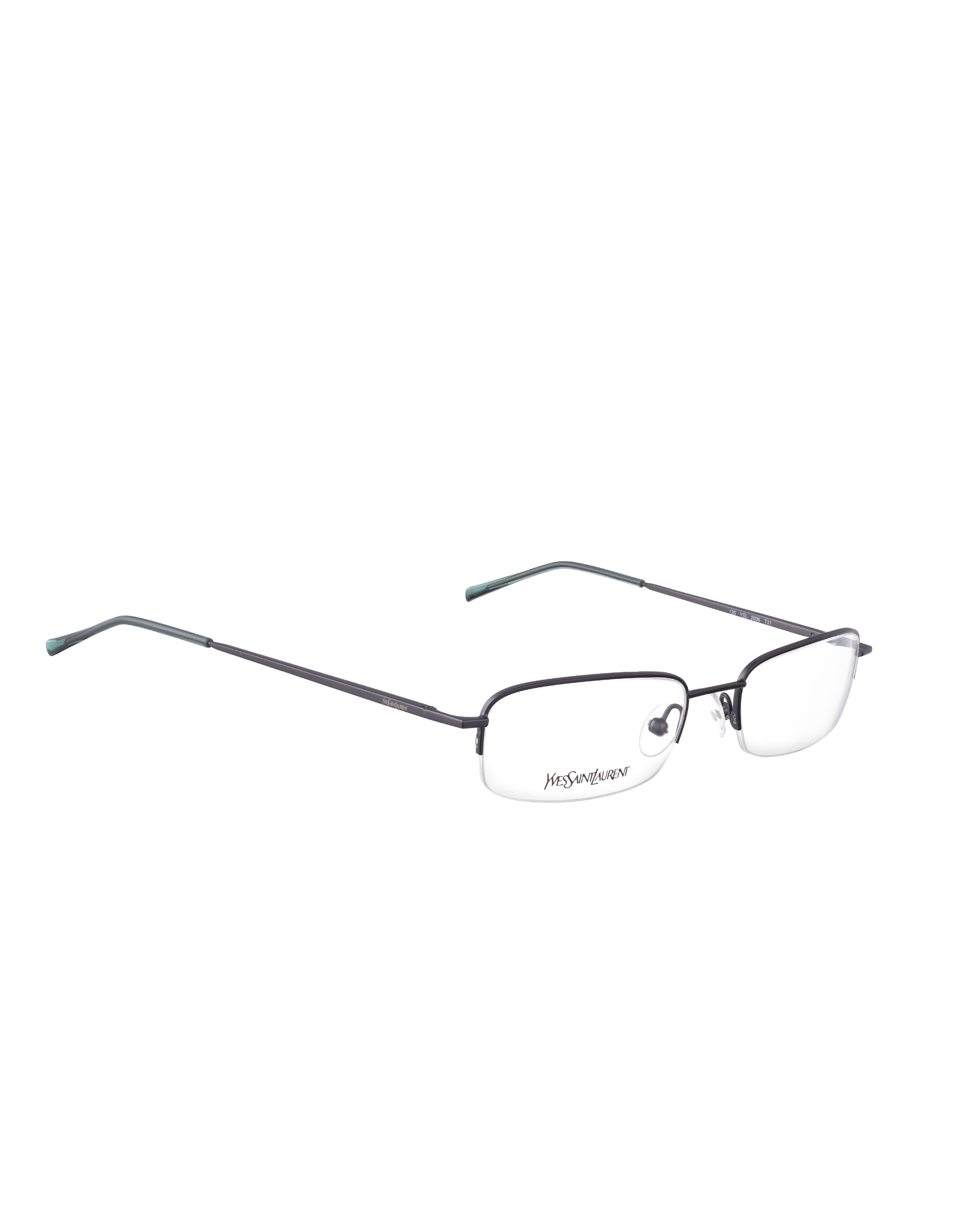 Yves Saint Laurent Black Semi-Rimless Glasses Saint Laurent SL 718 Slim 001 Glasses - US main image 3