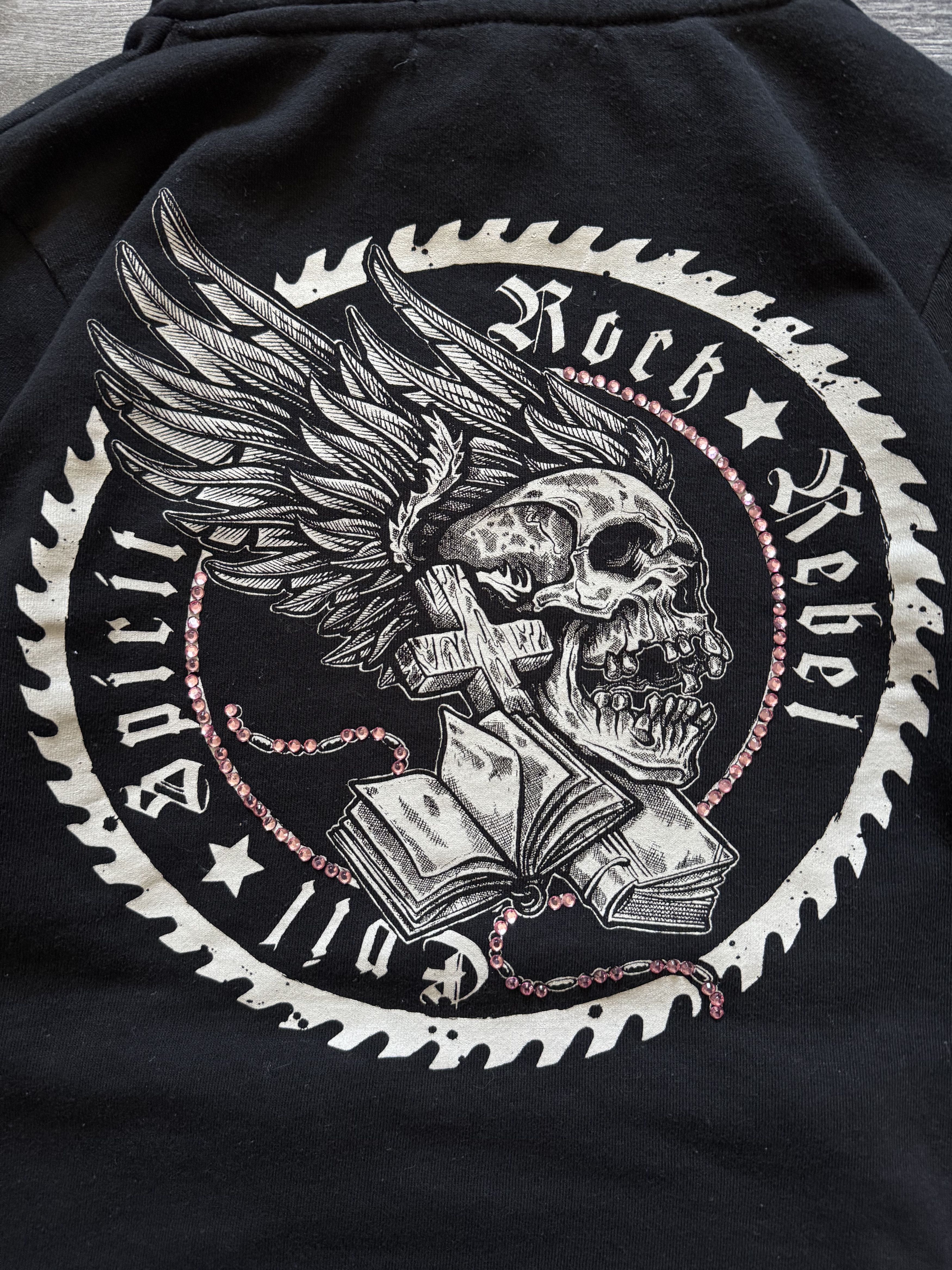 Affliction Vintage Y2K Rock Rebel skull tribal zip hoodie with buff Size L / US 10 / IT 46 - 3 Thumbnail