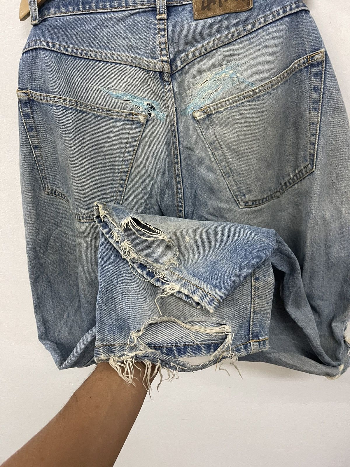 Stussy Stussy Made In USA grunge distressed denim Size US 33 - 9 Thumbnail