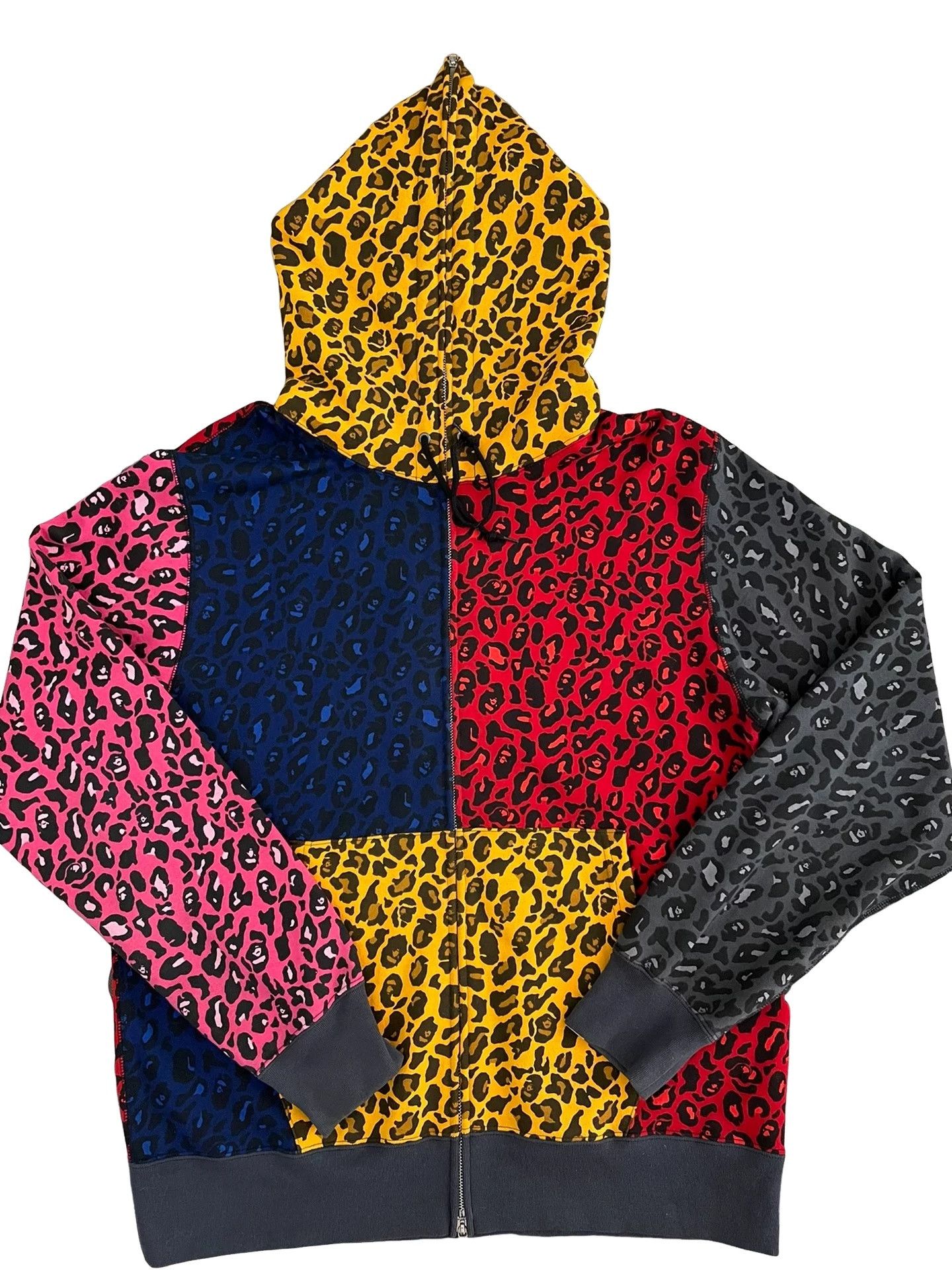 Bape A Bathing Ape Leopard Camo Patchwork Hoodie XXL Size US XXL / EU 58 / 5 - 1 Thumbnail