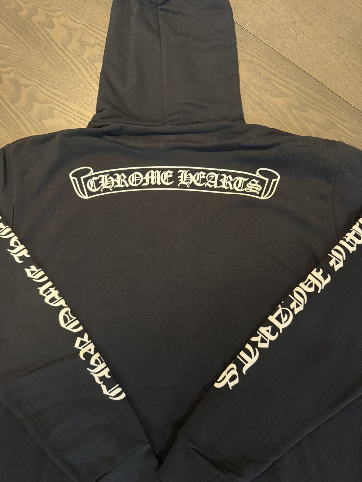Chrome Hearts Chrome Hearts Scroll Logo Hoodie Black / White Size US M / EU 48-50 / 2 - 9 Thumbnail