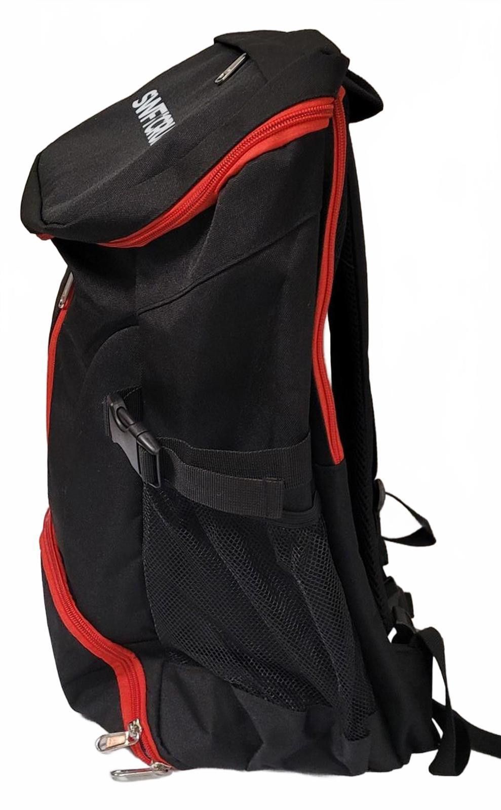 Other SWFTCRUZ Tennis Bag Black Red Zippers Unisex Sports Backpack Size ONE SIZE - 3 Thumbnail
