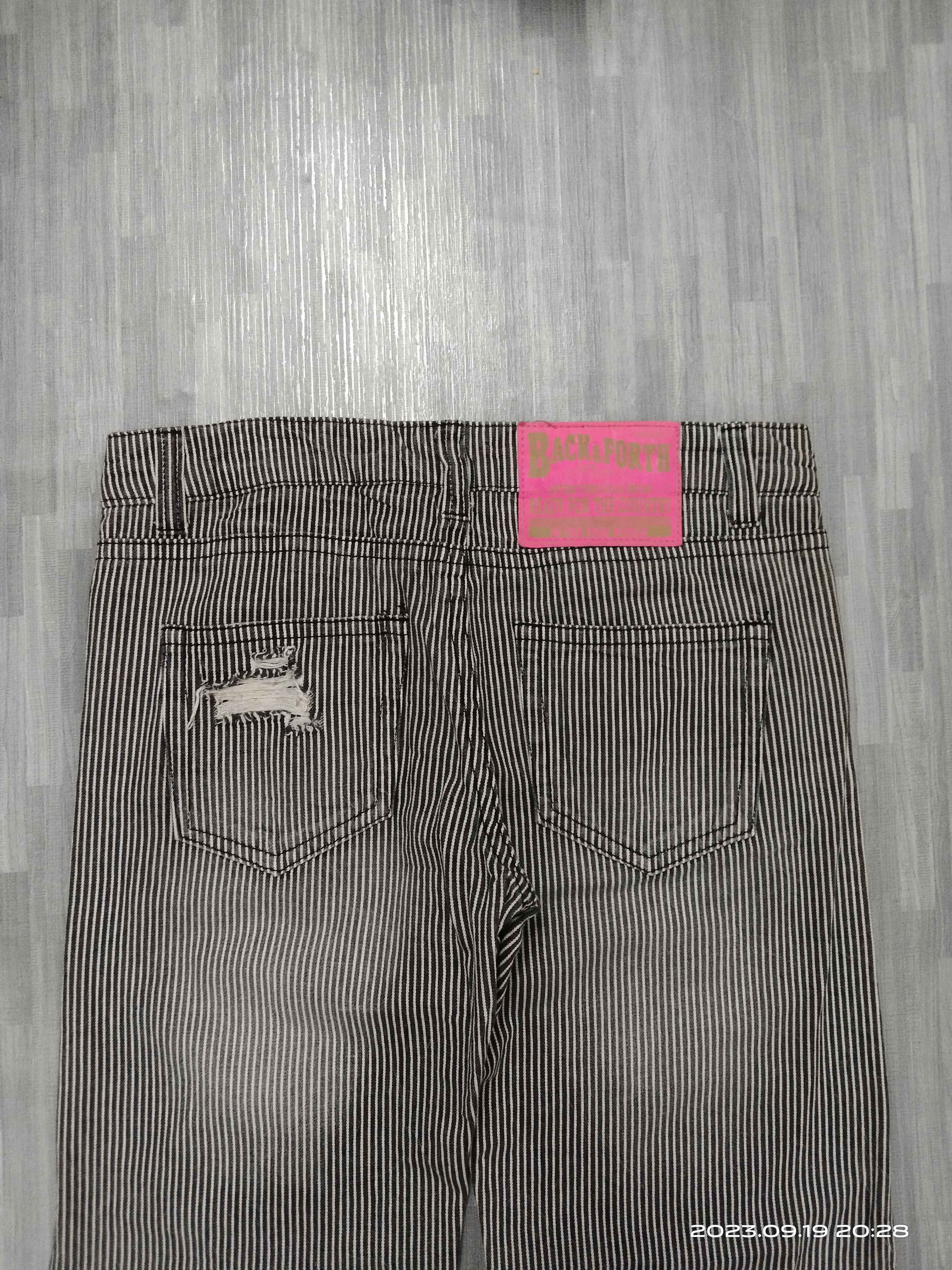 Japanese Brand SICK RIPED HICKORY STRIPE SKULL PACTHWORK Size US 31 - 5 Thumbnail