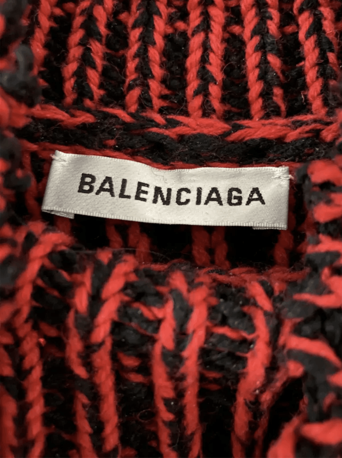 Balenciaga Balenciaga Red Striped Chunky Knit Sweater Size US XL / EU 56 / 4 - 9 Thumbnail