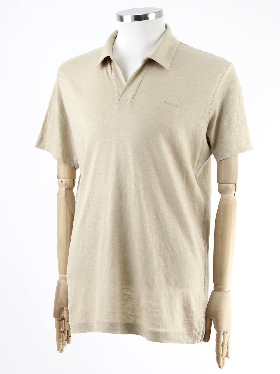 Gant GANT Beige linen polo shirt Size US L / EU 52-54 / 3 - 2 Thumbnail