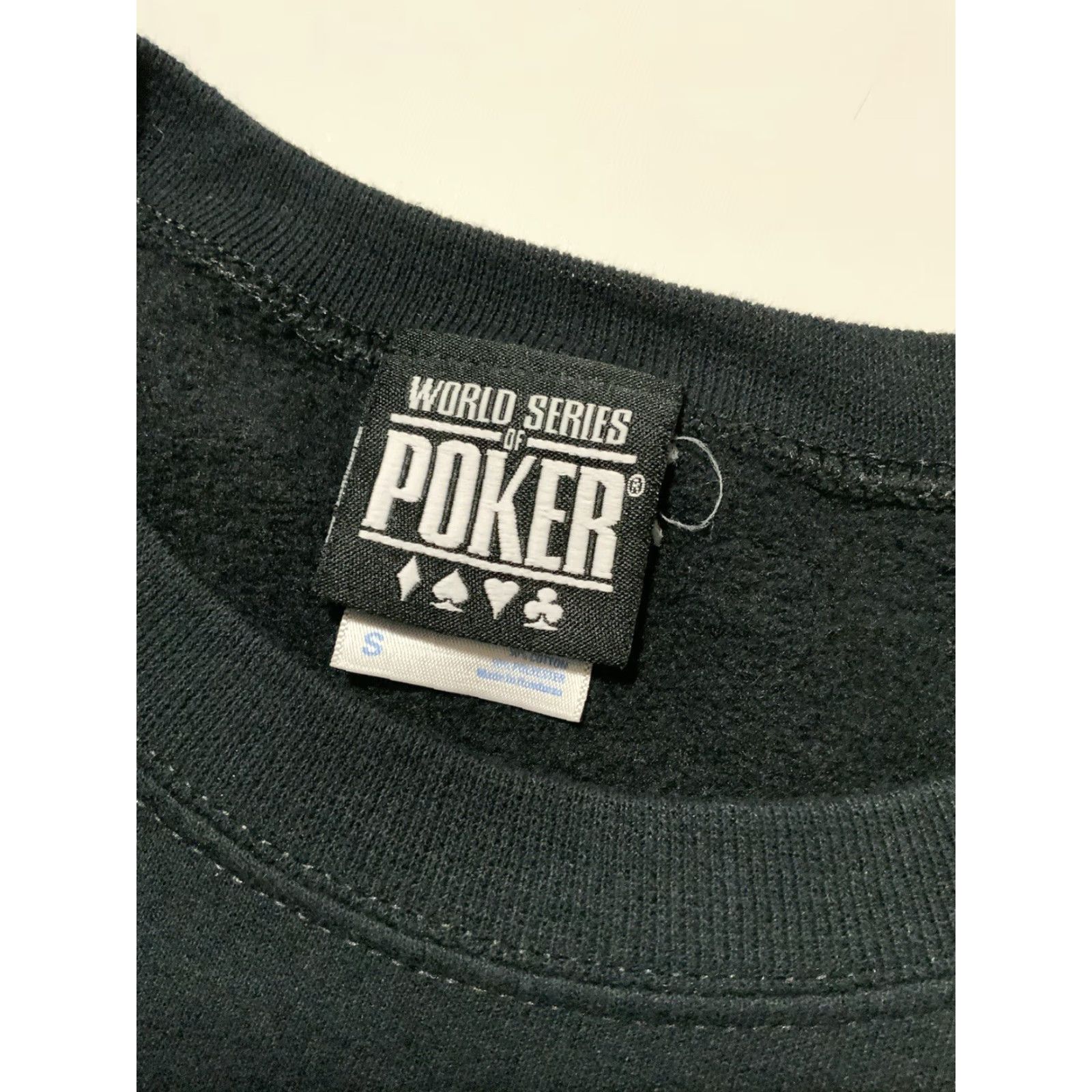 Vintage WSOP World Series Of Poker Camouflage Box Logo Black Crewneck Sweatshirt Sz. S Mens Size US S / EU 44-46 / 1 - 6 Thumbnail