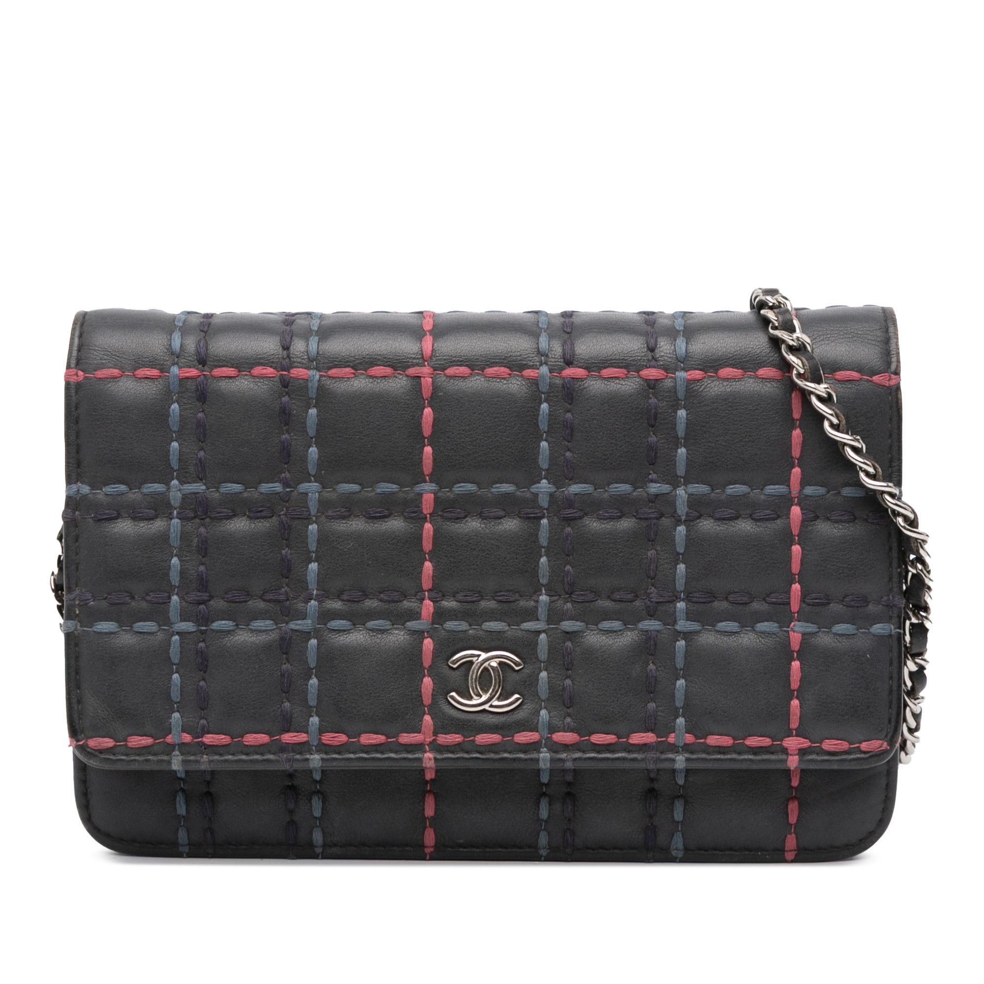 Chanel Chanel CC Square Stitched Calfskin Wallet on Chain Size ONE SIZE - 1 Thumbnail