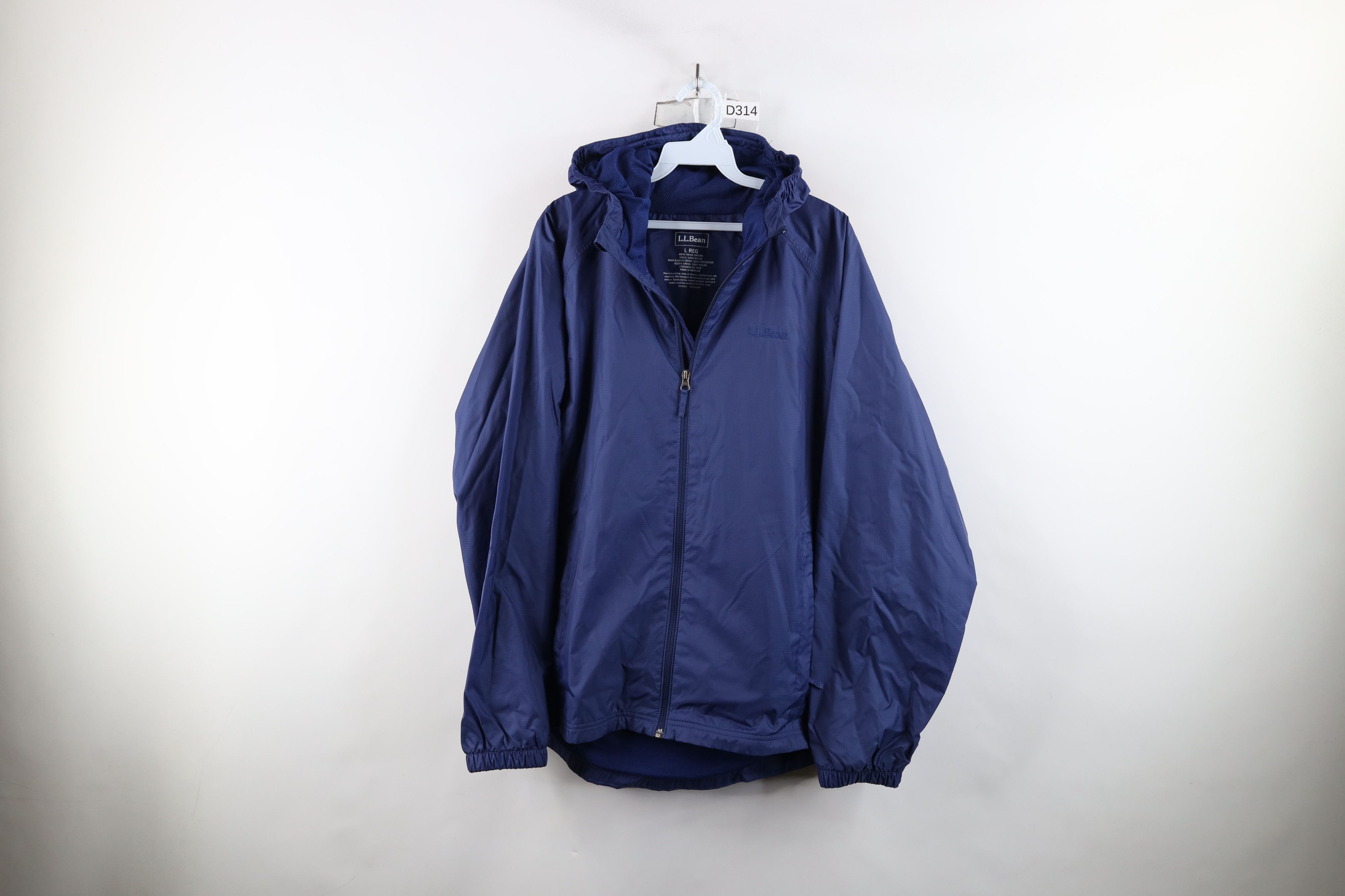 L.L. Bean × Vintage Vintage LL Bean Ripstop Hooded Rain Windbreaker Jacket Blue Size US L / EU 52-54 / 3 - 1 Thumbnail