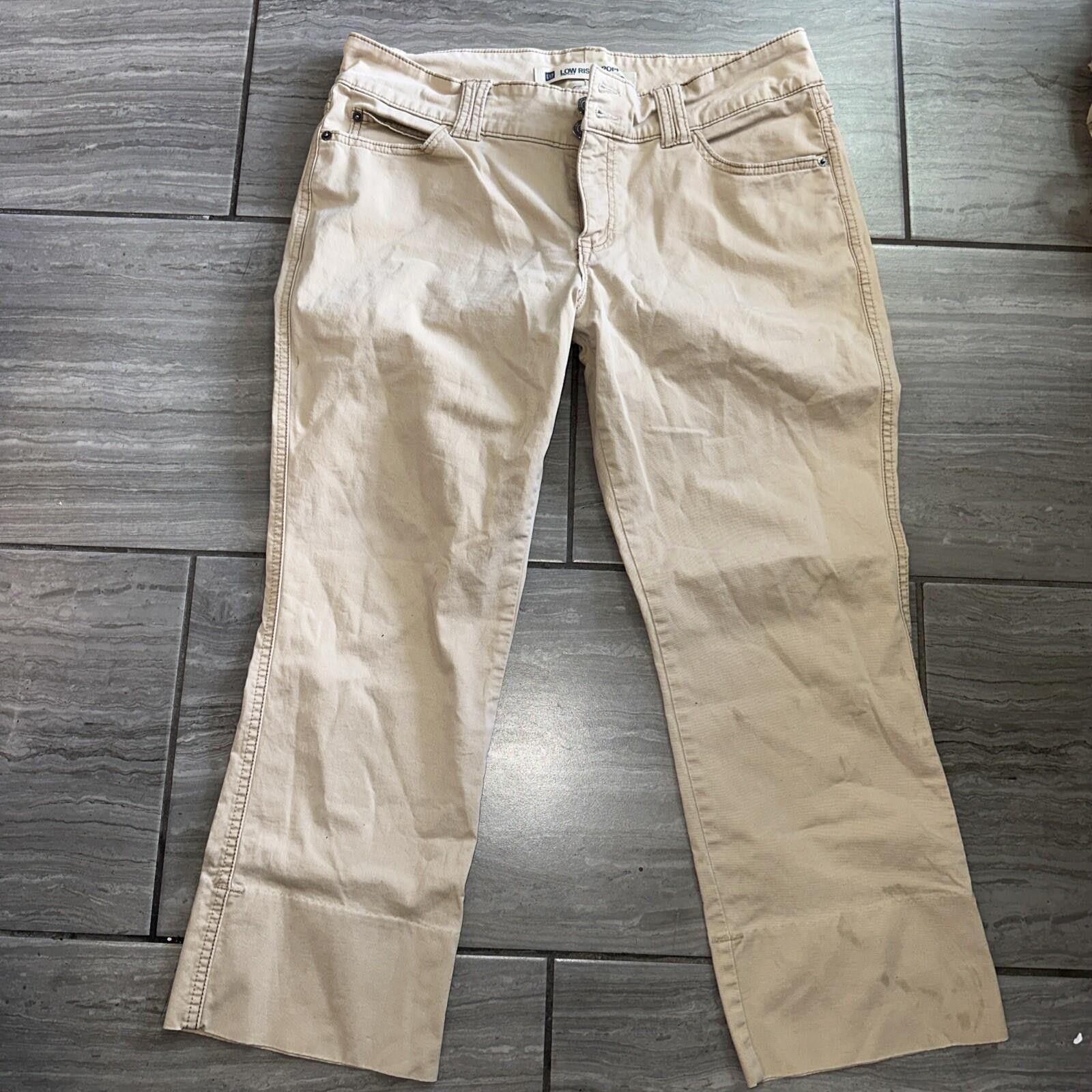 Gap Gap Low Rise Cropped Stretch Pants Size 14 Tan Capris Size 36" / US 14 / IT 50 - 1 Thumbnail