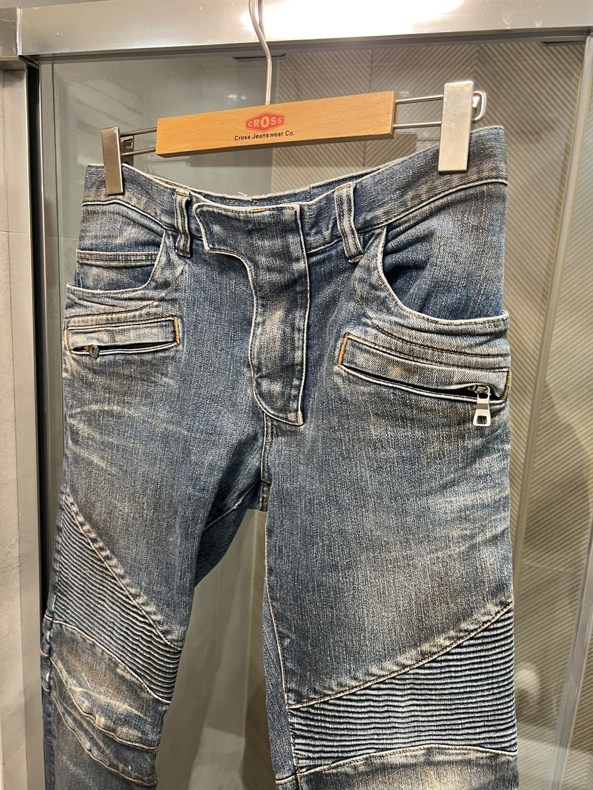 Balmain Aw14 biker japanese denim Size US 31 - 5 Thumbnail