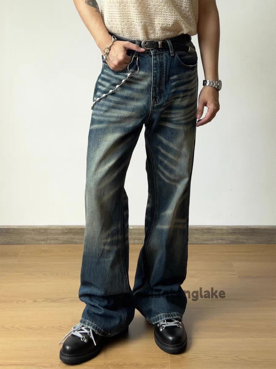 Jean xtl washed faded cleanfit yuppie y2k hiphop jeans Size US 33 - 4 Thumbnail
