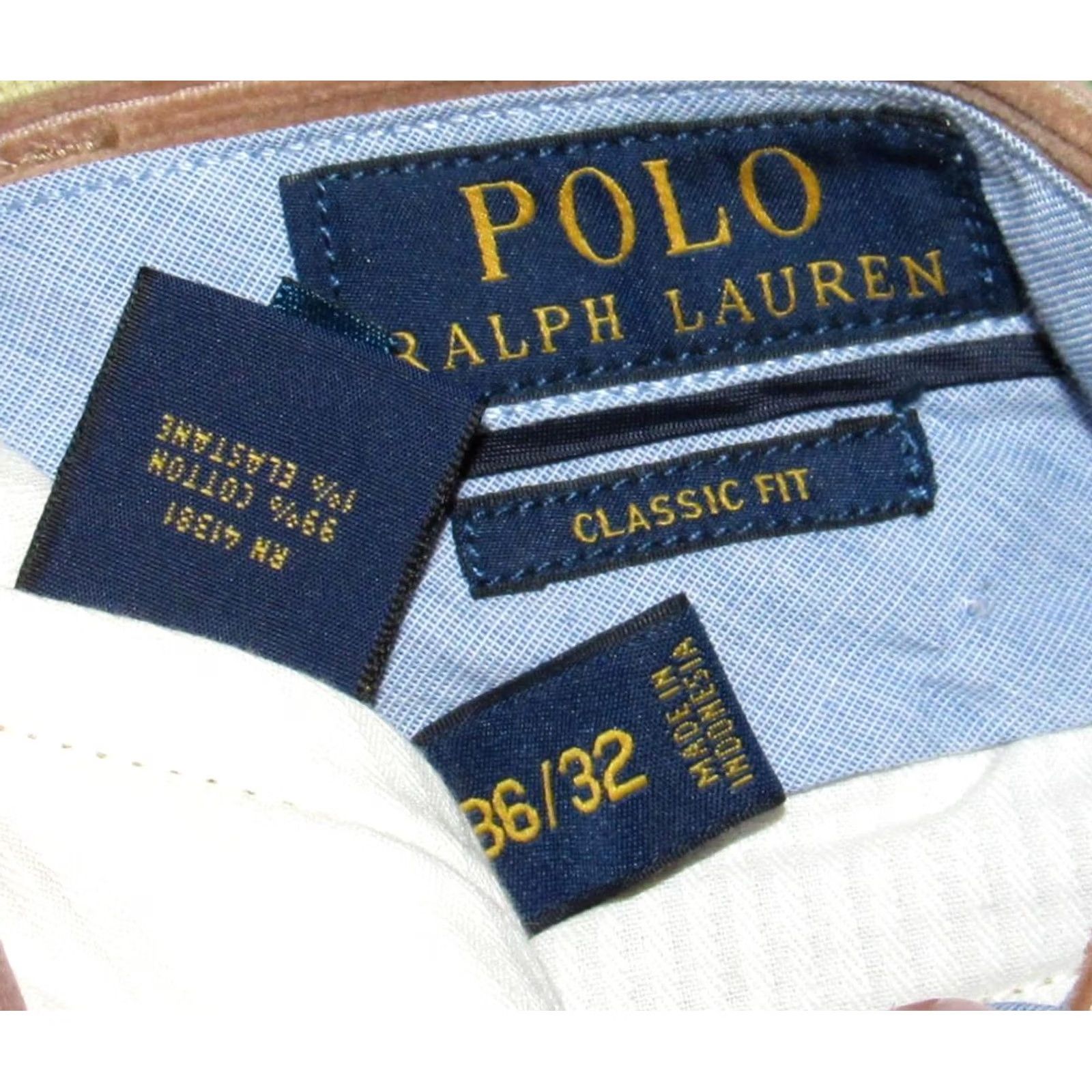 Ralph Lauren Polo RALPH LAUREN Brown Corduroy Flat Front Pants 36 x 32 Mens Chino Inseam 32 99% Cotton 1% Elastane Brown Size US M / EU 48-50 / 2 - 5 Thumbnail