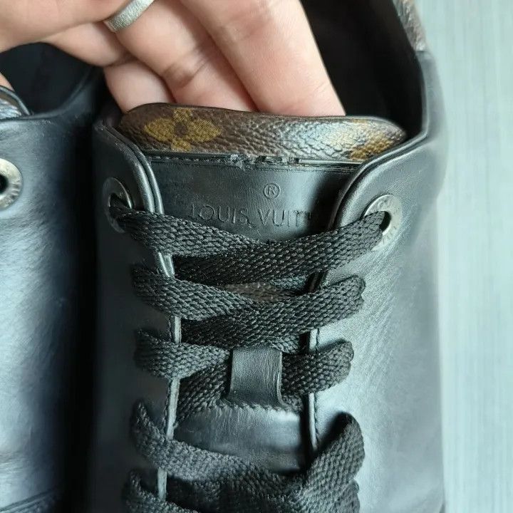 Other Louis Vuitton Black Leather Travel Sneakers -2508 Size US 9.5 / EU 42-43 - 4 Thumbnail