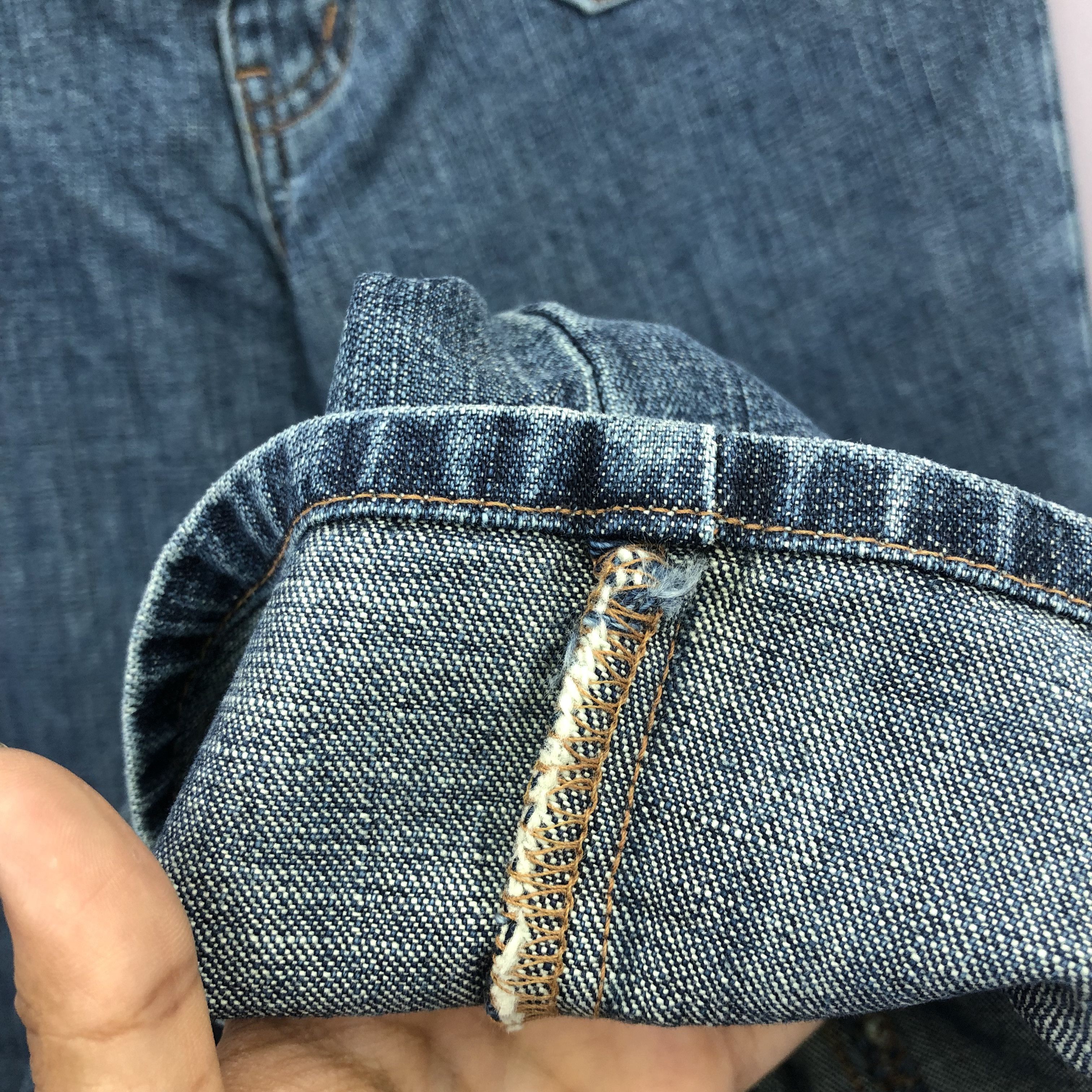 Japanese Brand Vintage NWT 90s Studio D'Artisan Bush Pants Flare Blue Jeans Size 26" / US 2 / IT 38 - 6 Thumbnail