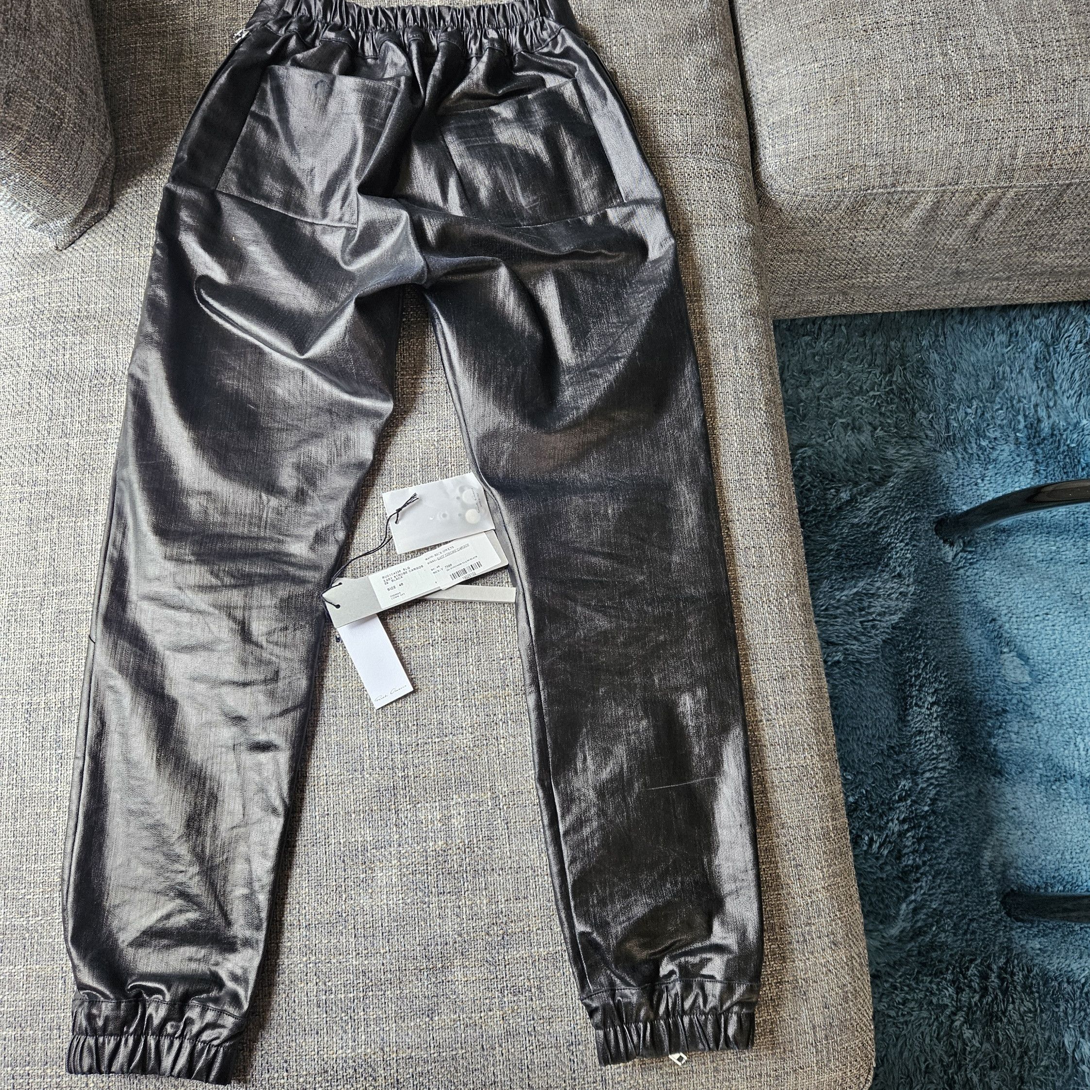 Rick Owens EDFU 23 Strobe Cargos waxed coated zippered pant Size US 32 / EU 48 - 4 Thumbnail