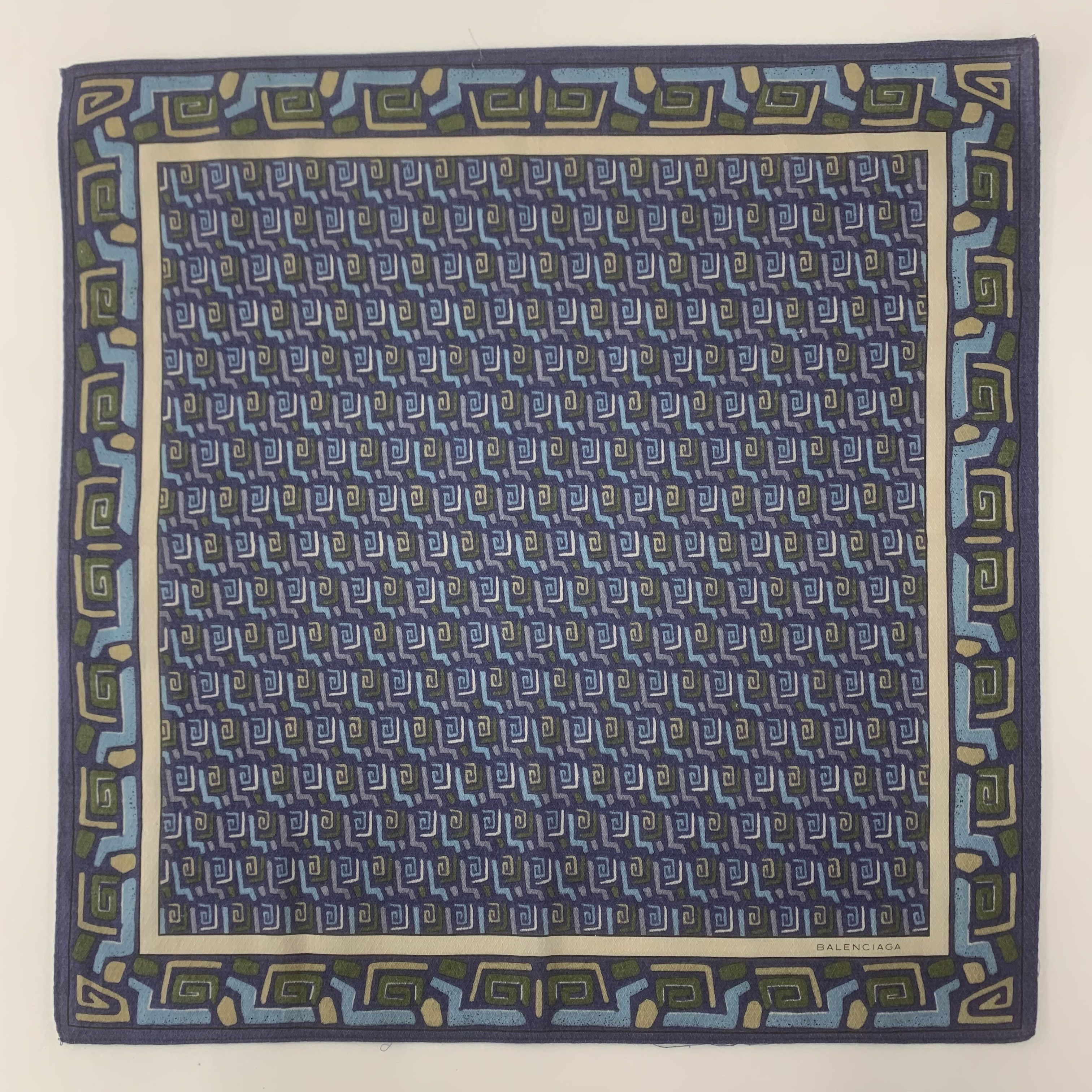 Vintage Balenciaga Handkerchief Bandana Neckerchief Pocket Square Size ONE SIZE - 2 Thumbnail