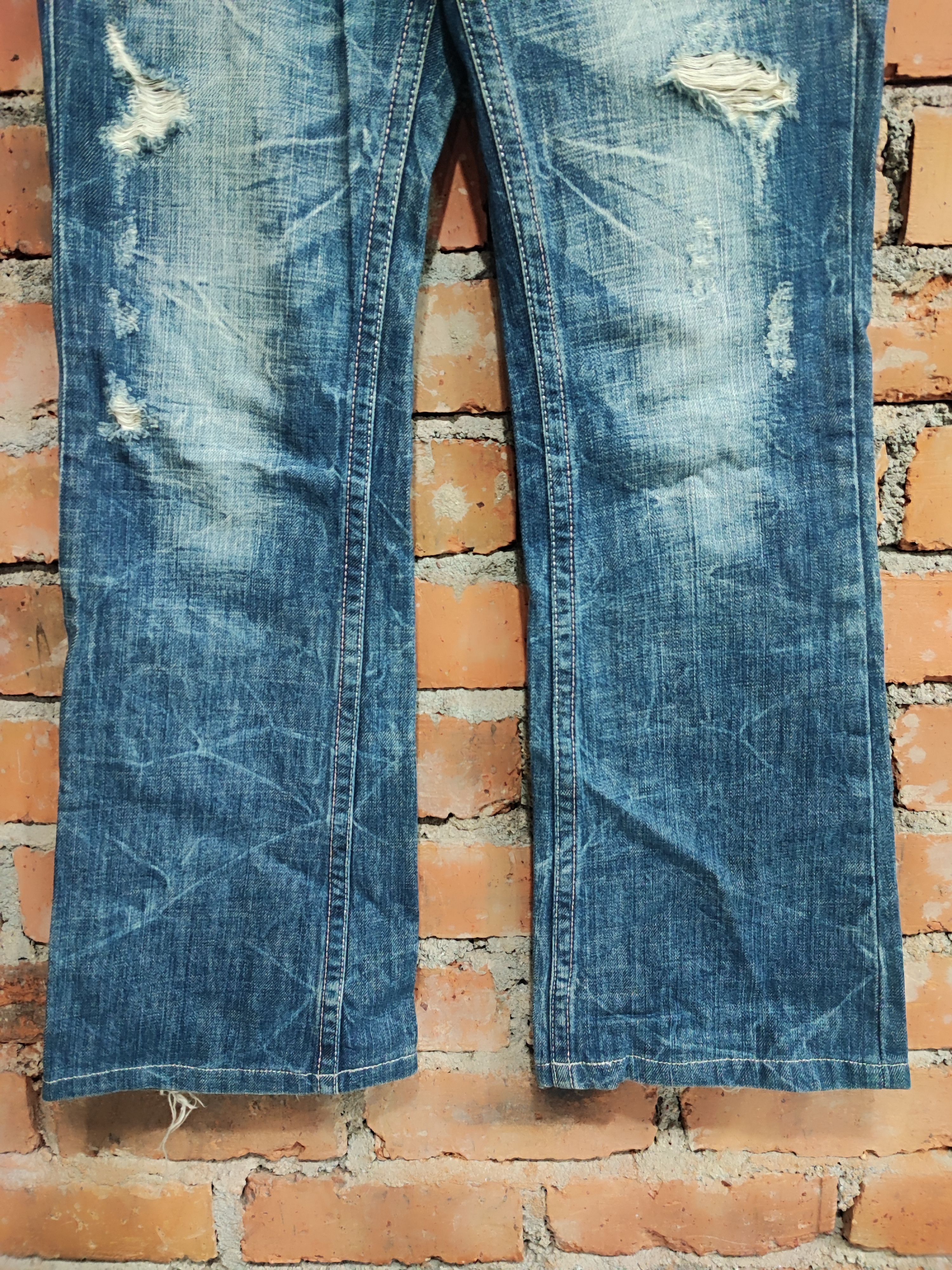 Ed Hardy Y2K Vintage RIOBERA GOTHIC FLARE JEANS Size US 30 / EU 46 - 4 Thumbnail