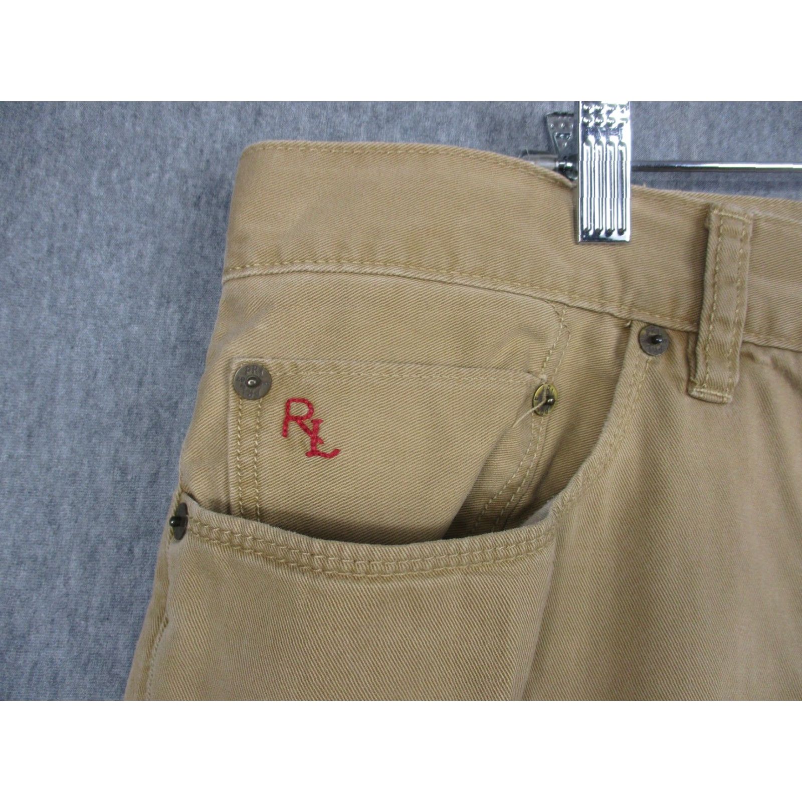 Polo Ralph Lauren Polo Ralph Lauren Pants Mens Adult 33x32 Chino Straight Leg Embroidered RL Logo Beige Size US XS / EU 42 / 0 - 2 Thumbnail
