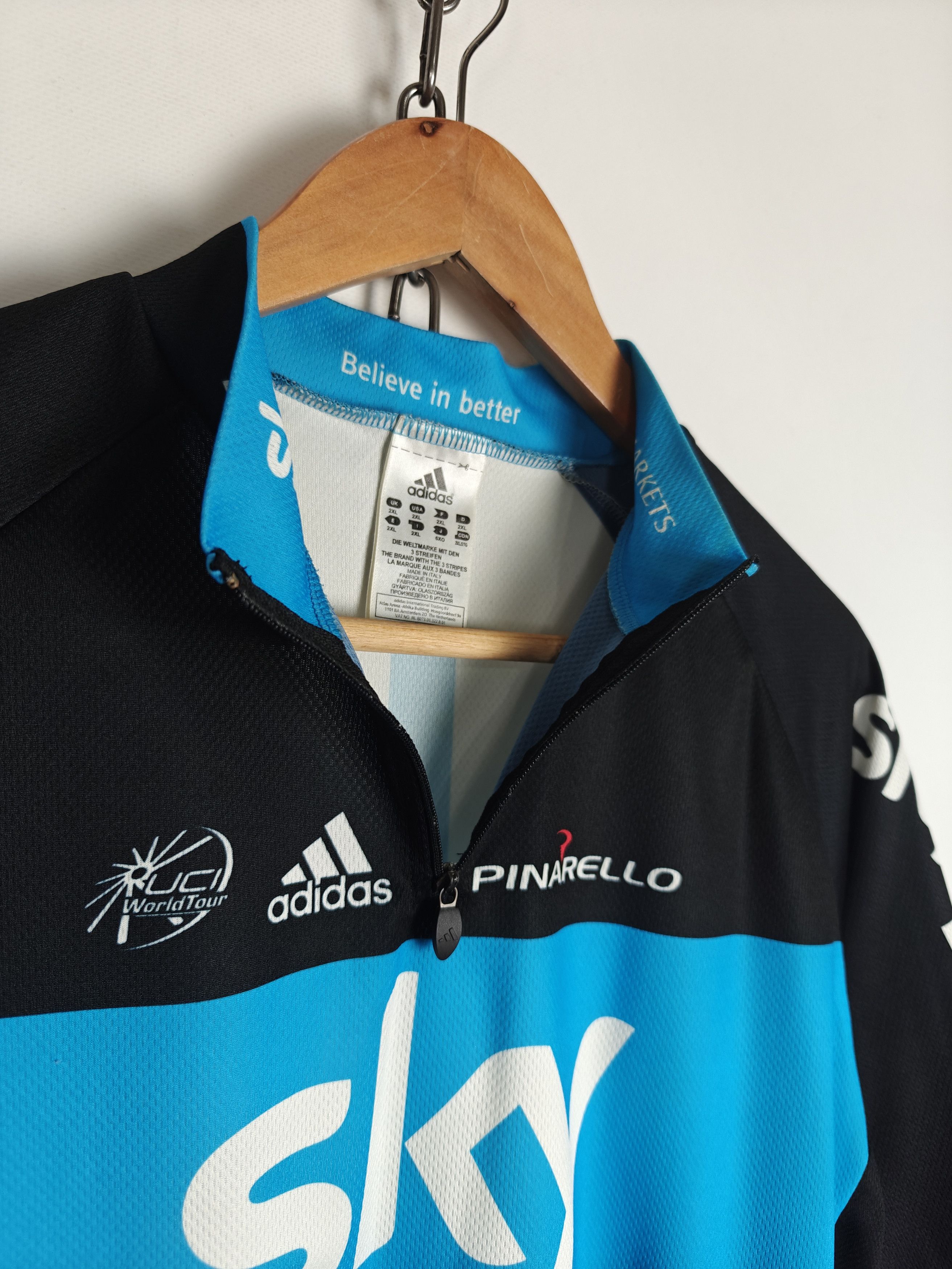 Adidas Adidas Pinarello Sky Jersey T-Shirt Zip Pro Cycling size L Size US L / EU 52-54 / 3 - 7 Thumbnail