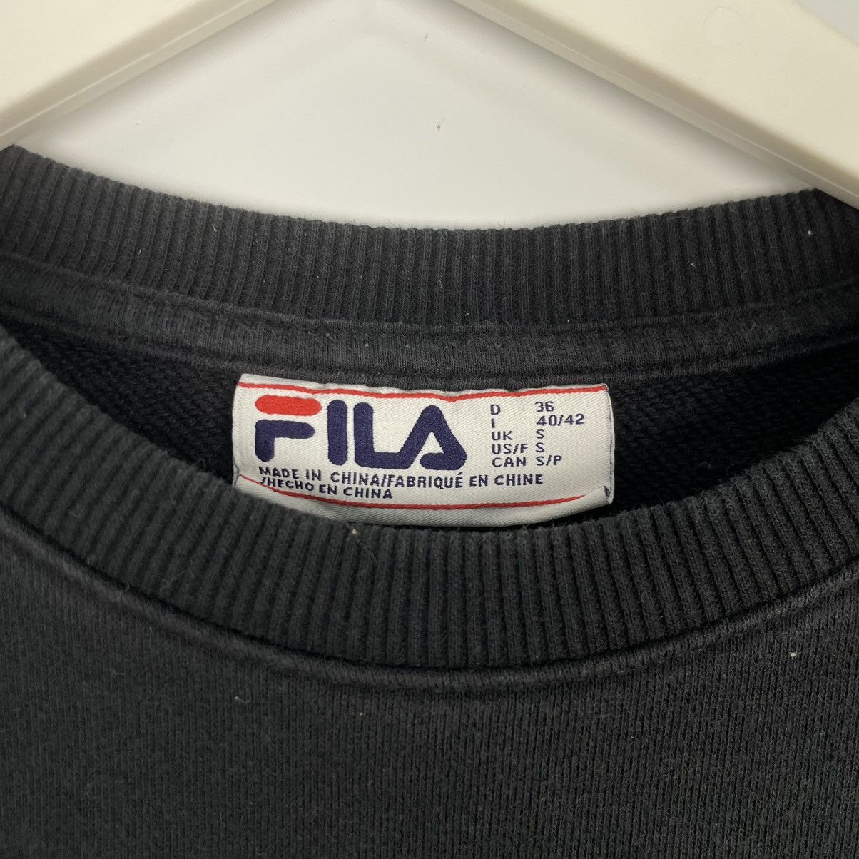 Designer × Vintage Vintage Hoodie/ sweater Fila spellout sweatshirt arge black Size US S / EU 44-46 / 1 - 7 Thumbnail
