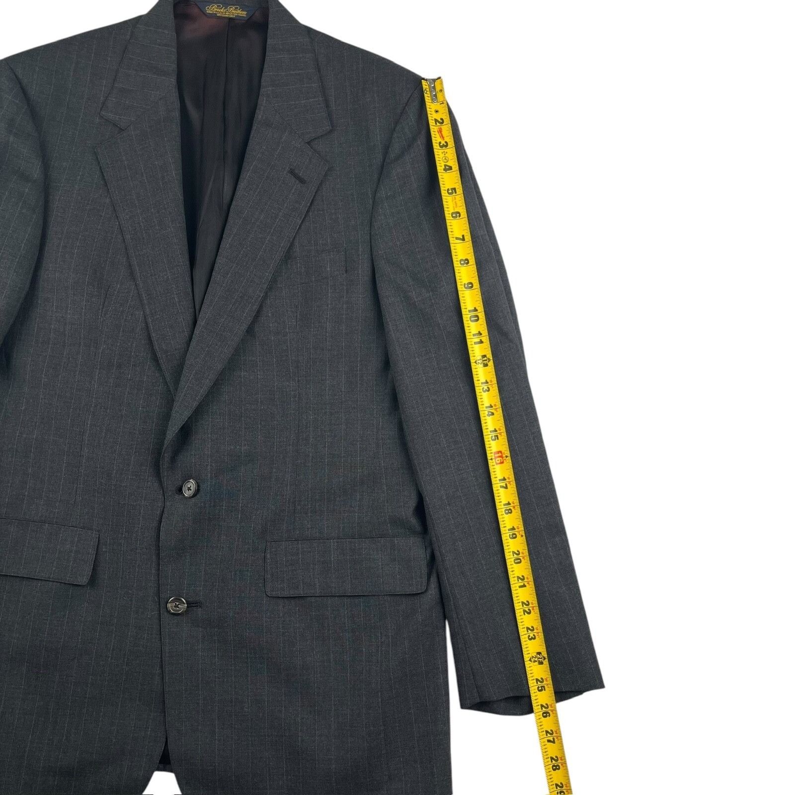 Brooks Brothers Brooks Brothers Men’s Wool Blend Pinstripe Suit Gray • USA • Size 42L - 6 Thumbnail