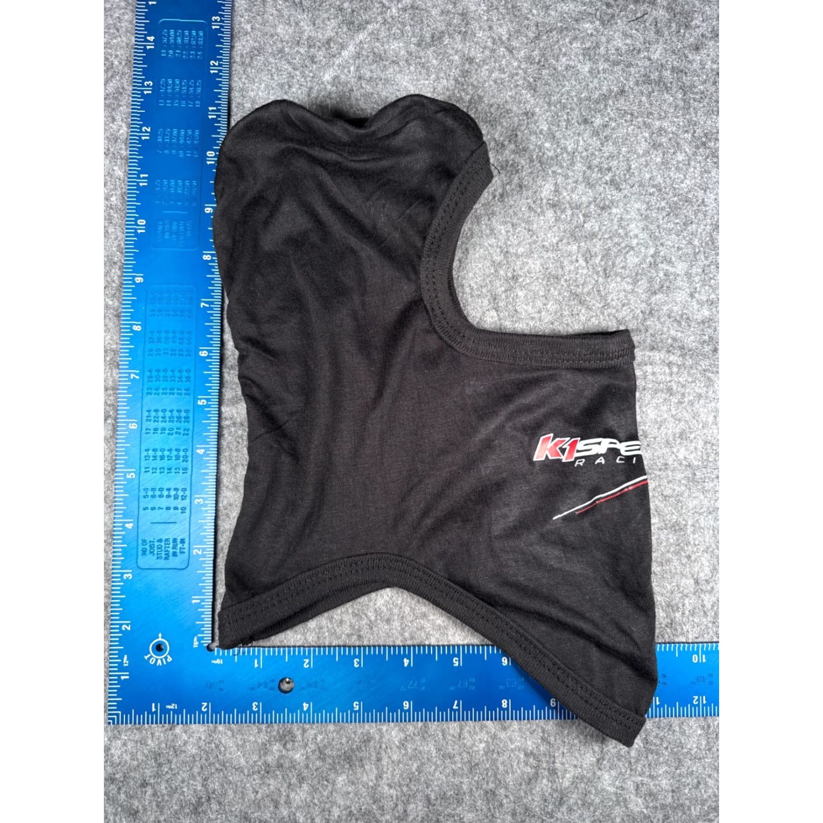 Vintage K1 Speed Racing Mask Headsock Adult Black Lightweight Jersey Fabric Balaclava Men's One Size Breathing Lightweight Adjustable Size US M / EU 48-50 / 2 - 2 Thumbnail
