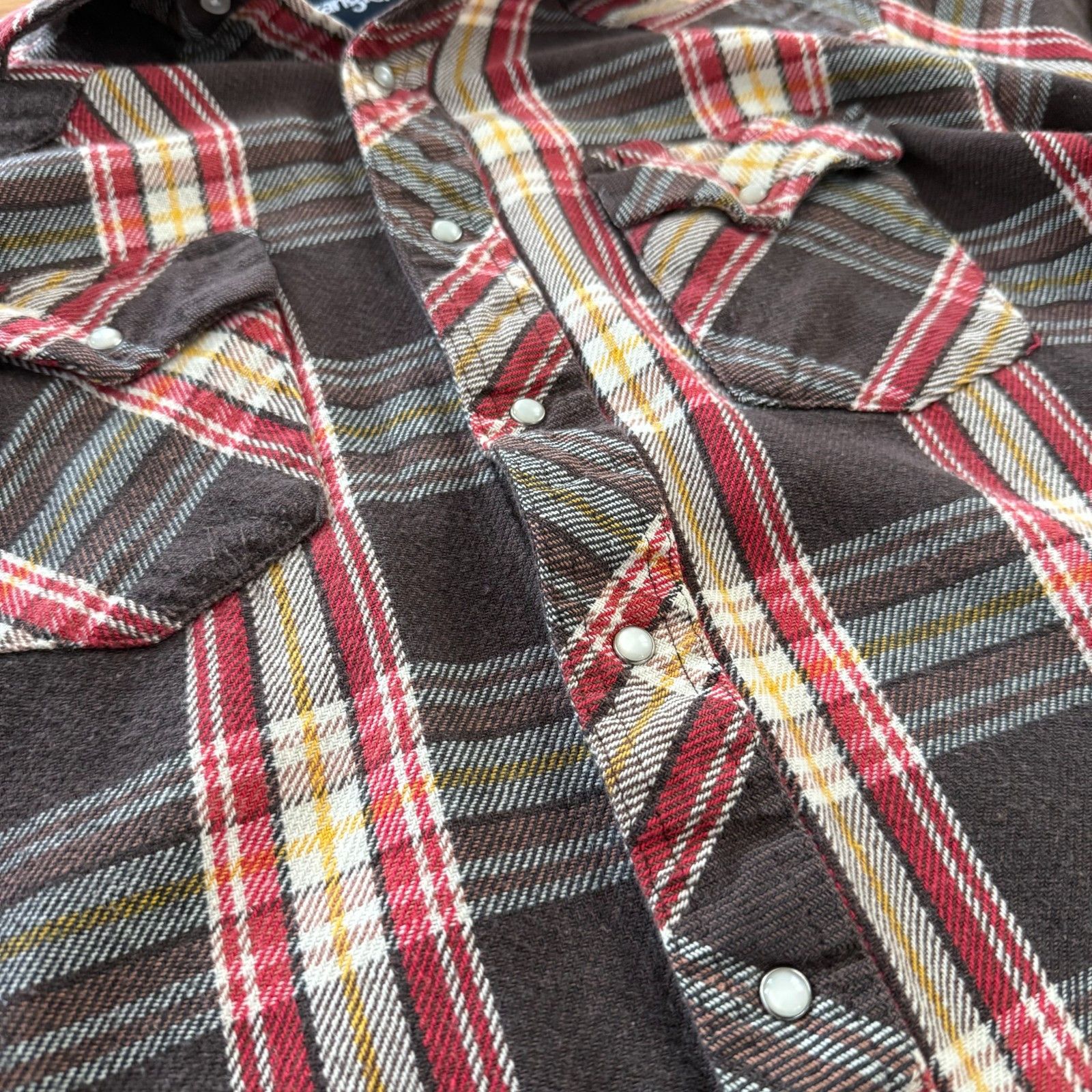 Wrangler Vintage 1990's Wrangler Western Flannel Medium Size US M / EU 48-50 / 2 - 7 Thumbnail