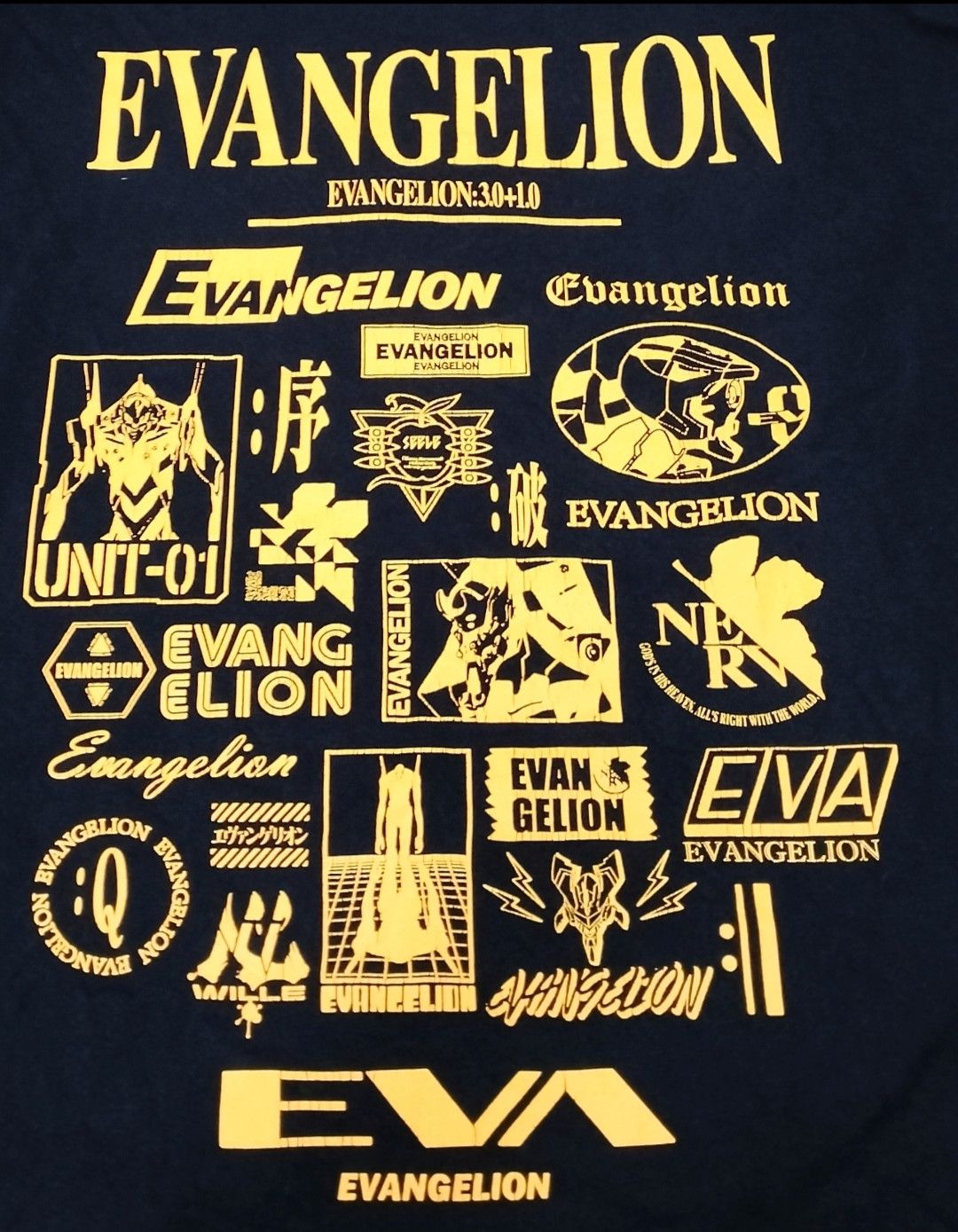 Anime × Japanese Brand Evangelion Anime full Logo Shirt Size US XL / EU 56 / 4 - 7 Thumbnail