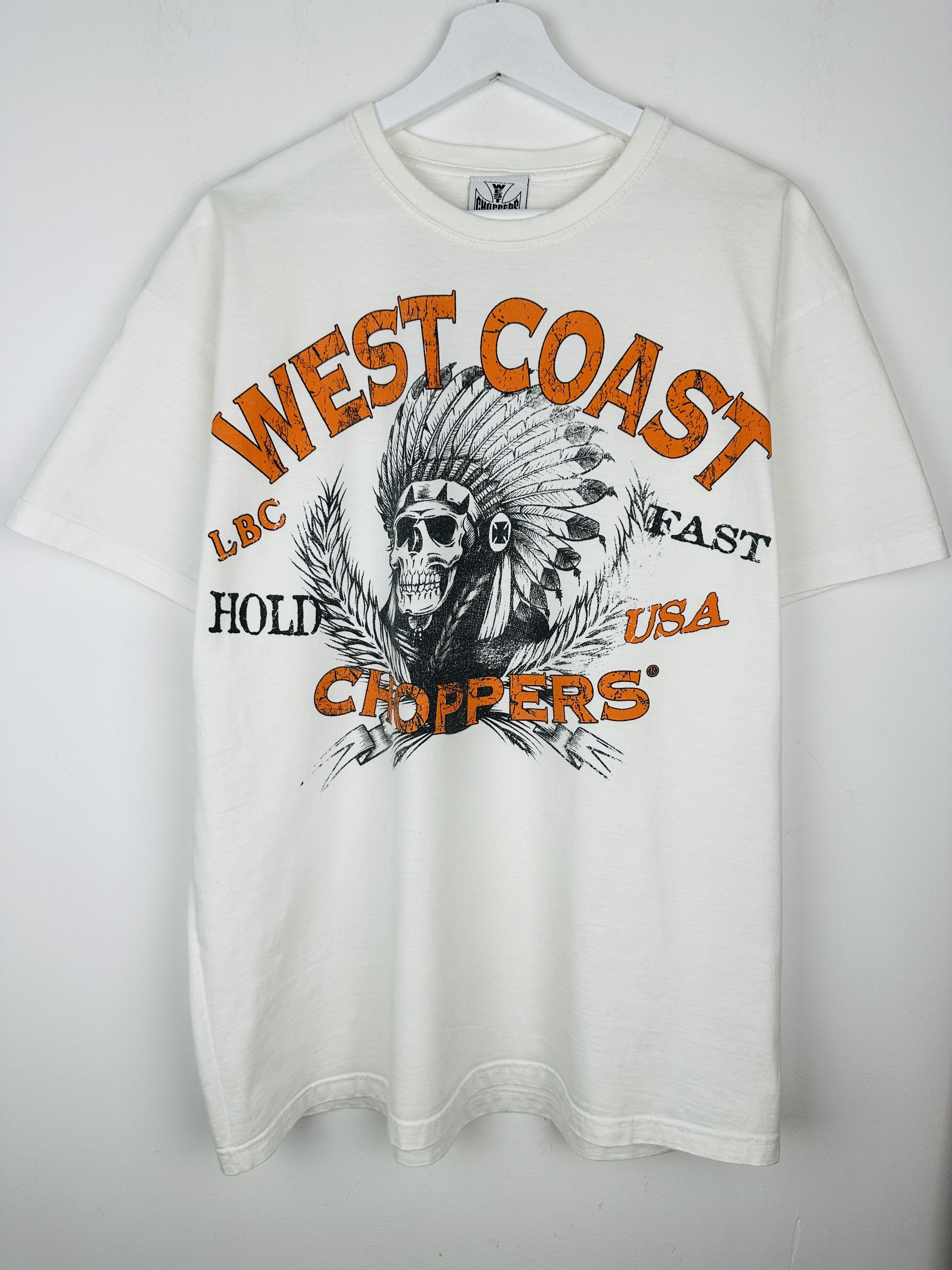West Coast Choppers Vintage West Coast Choppers Skull Graphic T Shirt Tee Size US L / EU 52-54 / 3 - 1 Thumbnail