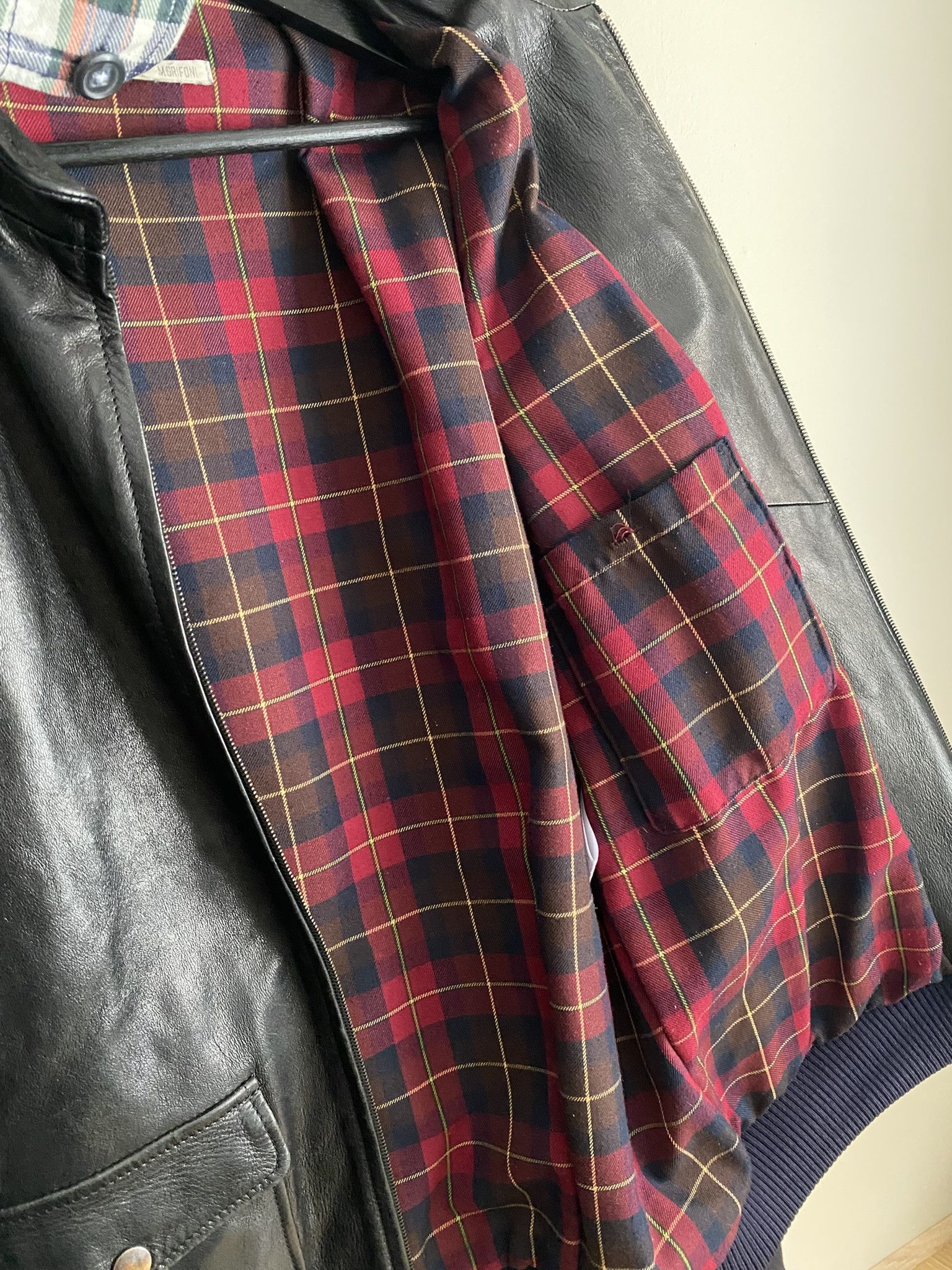 Other Calf Skin / Wool Sleeves - Flannel Lined Leather Jacket Size US L / EU 52-54 / 3 - 4 Thumbnail