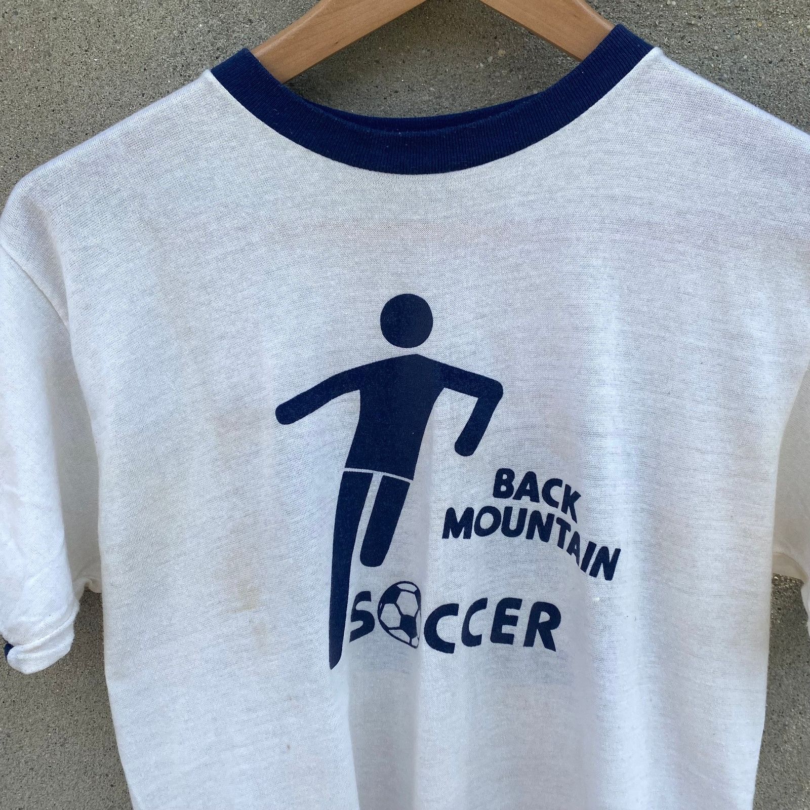 Vintage Vintage Soccer Ringer T Shirt 80s Back Mountain Jersey Size US S / EU 44-46 / 1 - 3 Thumbnail