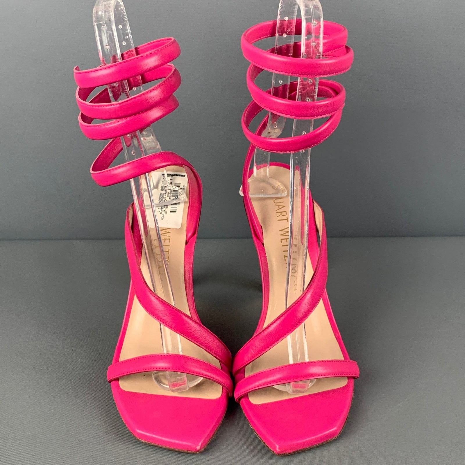 Stuart Weitzman STUART WEITZMAN 9 Beatrix Pink Gold Leather Strappy Sandals Size US 9.5 / IT 39.5 - 4 Thumbnail