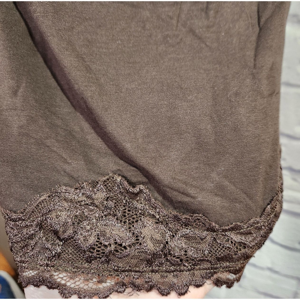 Other Lane Bryant Brown Lace Detail Spaghetti Strap Tank Top 18 20 Size XXL / US 16-18 / IT 52-54 - 4 Thumbnail