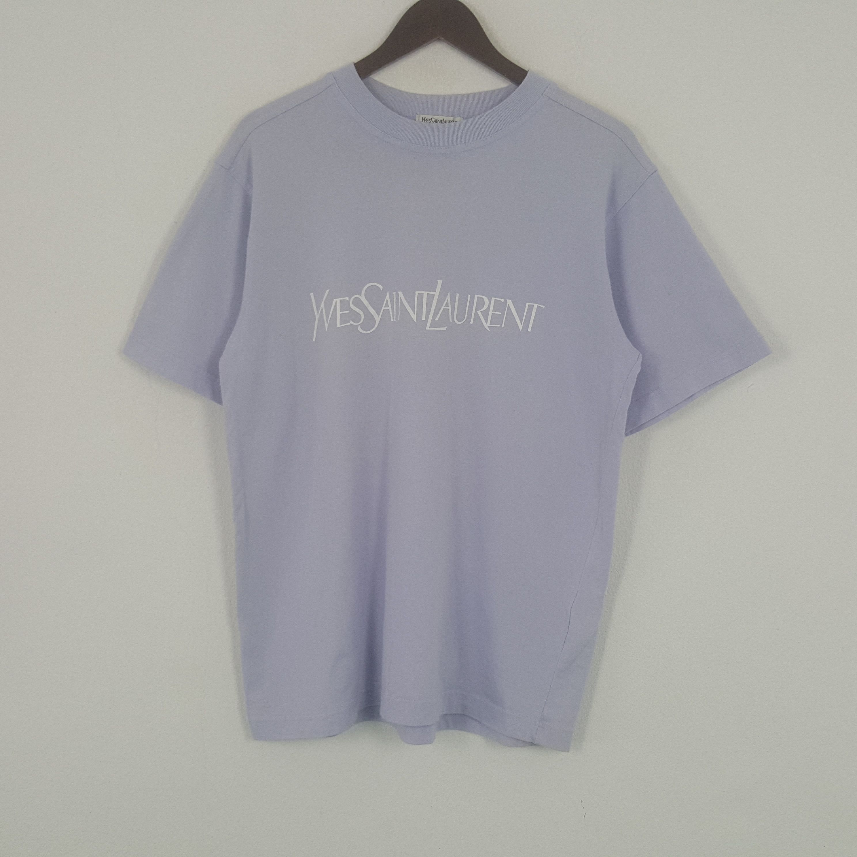 Vintage × Yves Saint Laurent Vintage Yves Saint Laurent Spell Out Tshirt Size US M / EU 48-50 / 2 - 1 Thumbnail